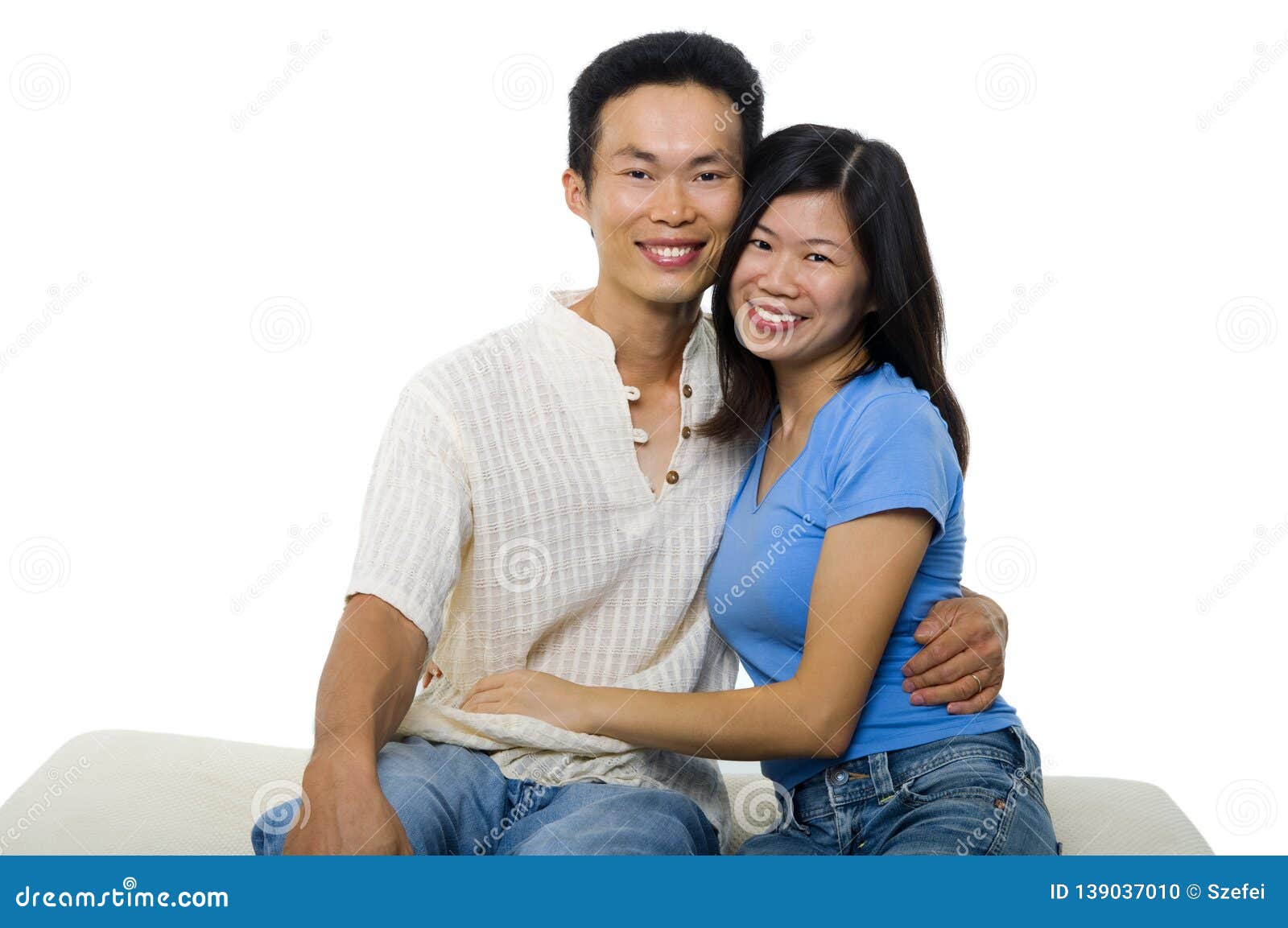 Asian Couple Portrait Stock Photo Image Of Casual Love 139037010