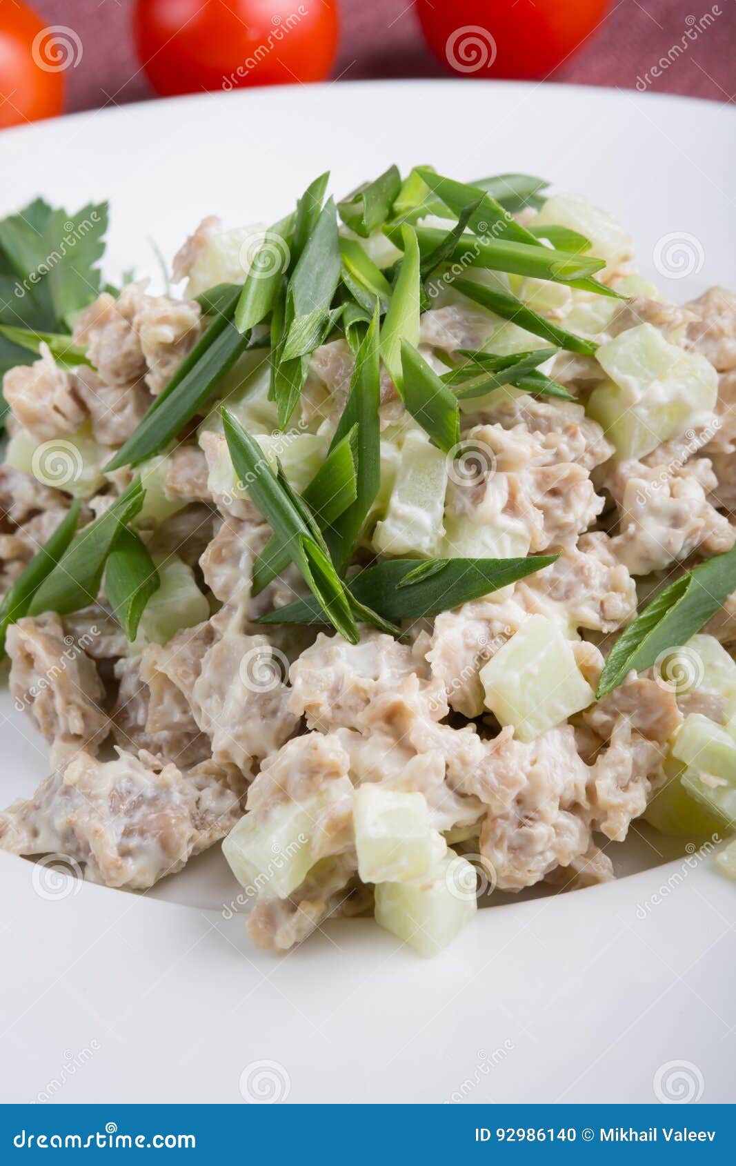 Asian Cucumber Chicken Salad Stock Photo Image of ingredient, rustic