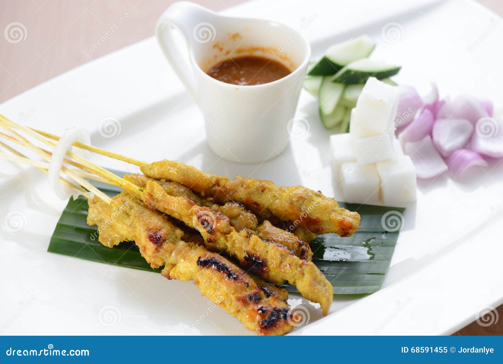Asian Cuisine Chicken Satay Stock Image Image of marinated, malaysia