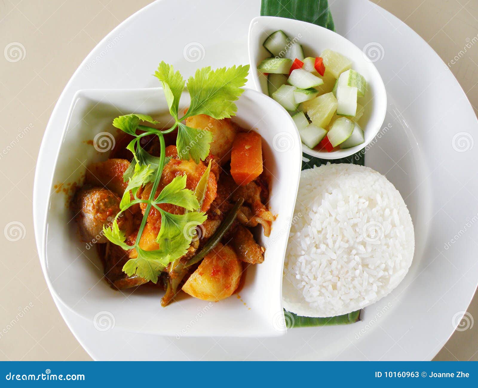 Asian Curry Dish with Rice Ethnic Food Stock Image Image of bali