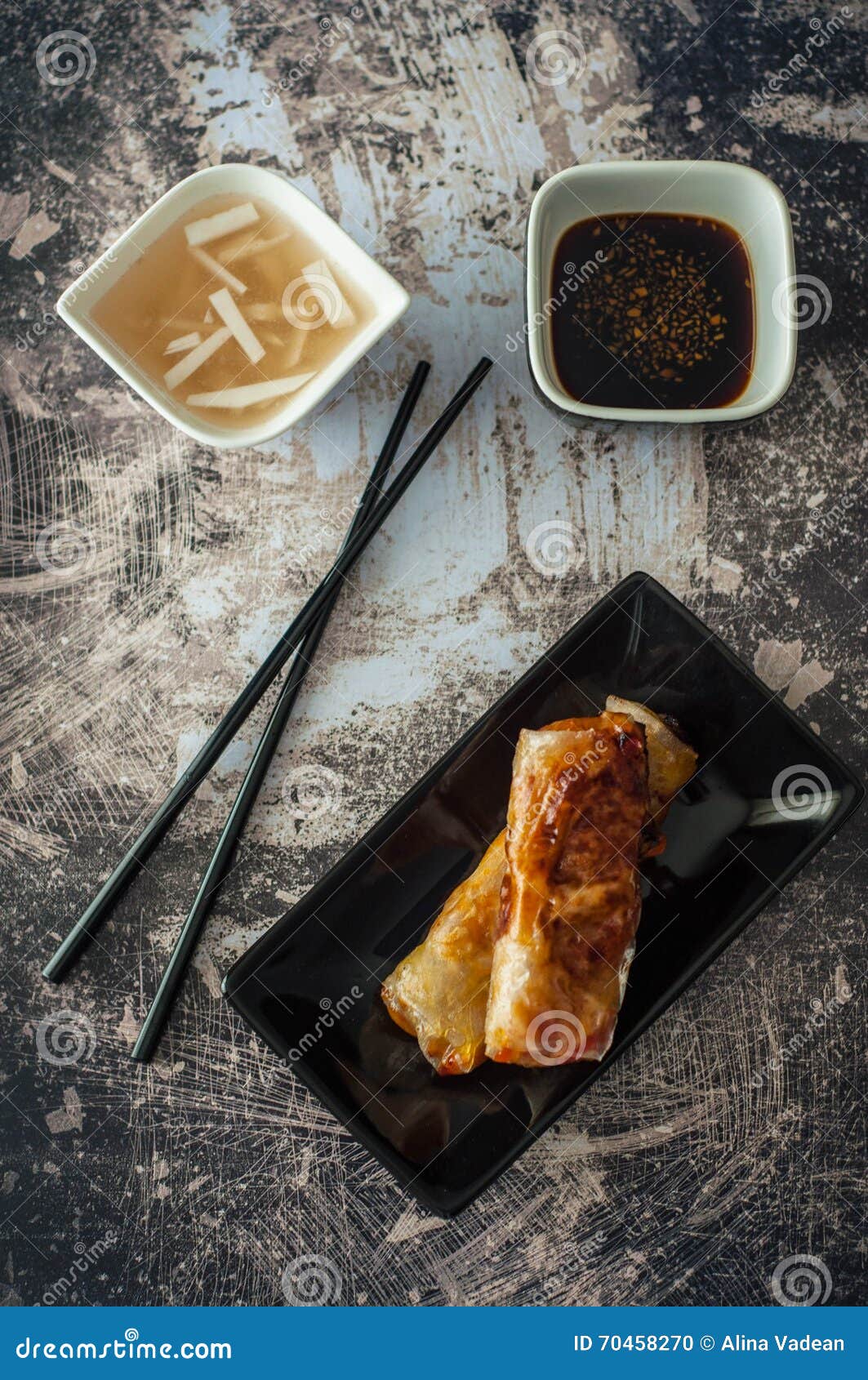asian dish: caramelised pork, ginger tea, vietnamese potatos