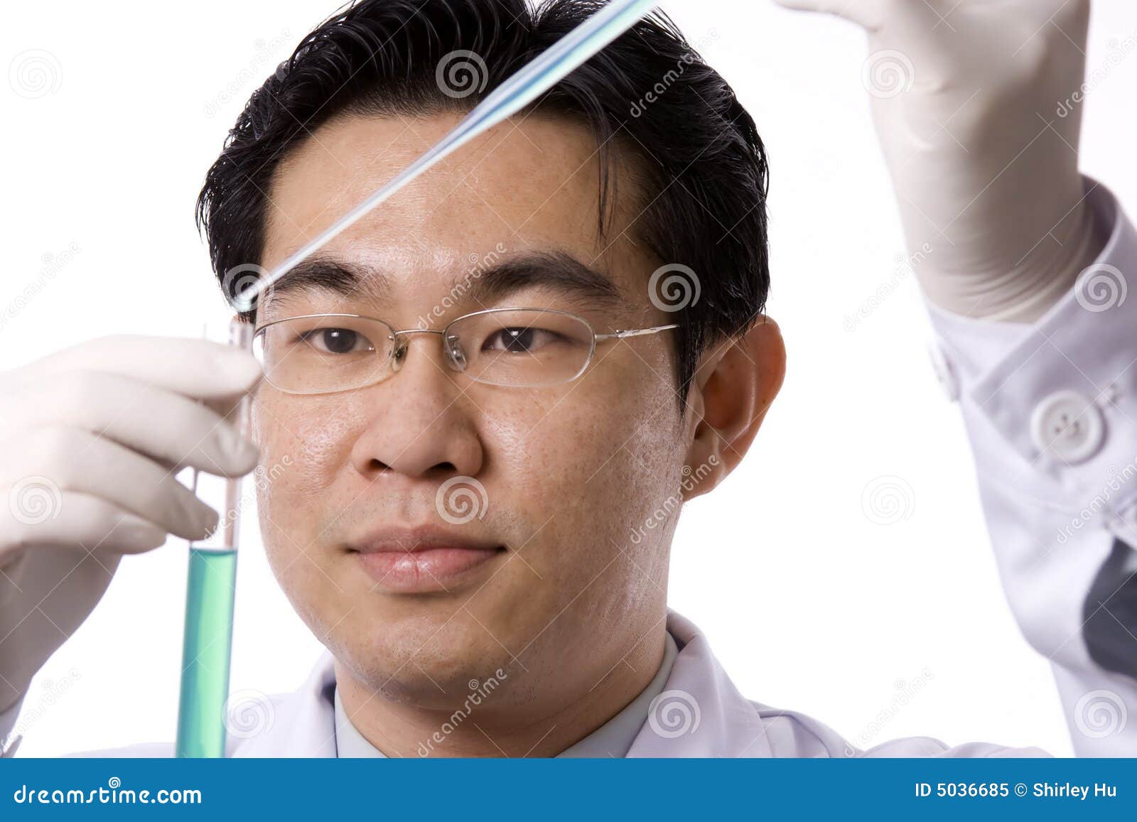 Asian Doctor with Test Tube Stock Image Image of bacterium, invention