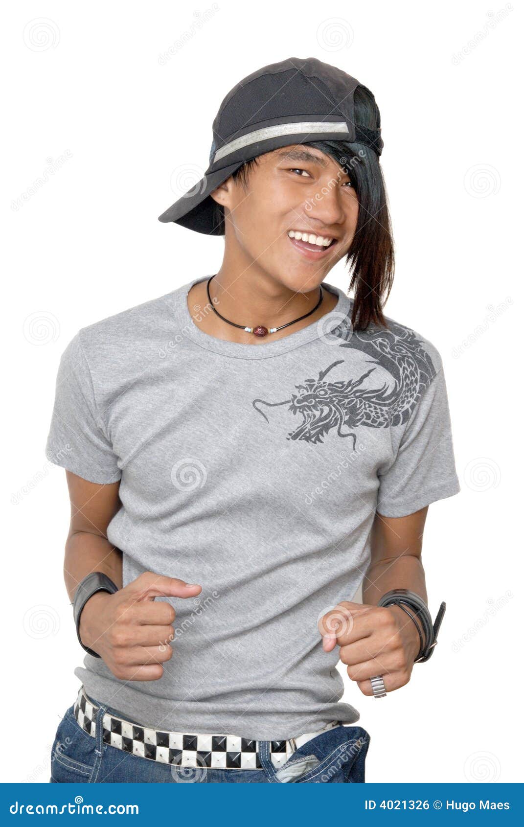 Asian Emo Punk Teenager With Cap Stock Photo - Image of 