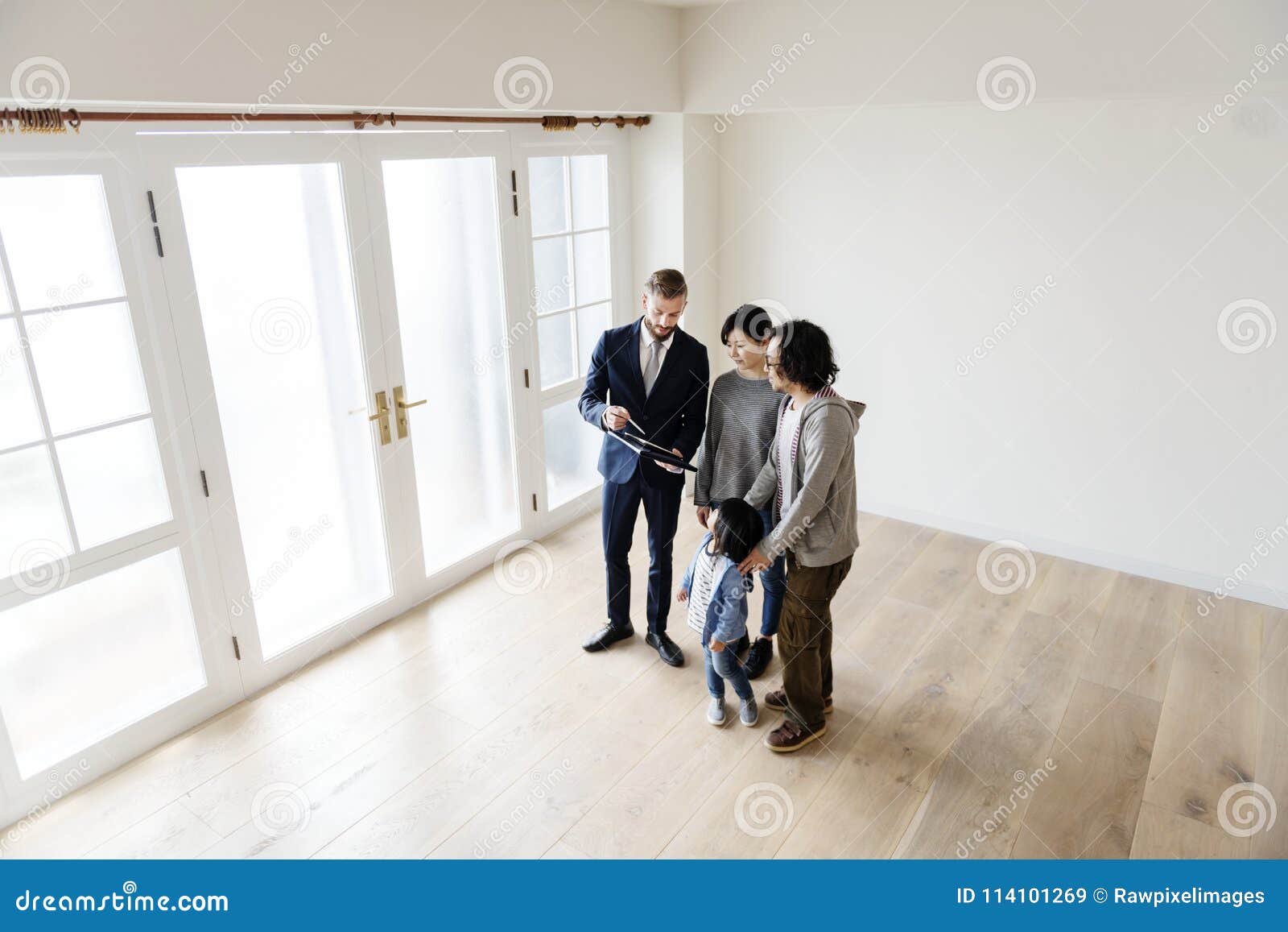 asian family buy new house