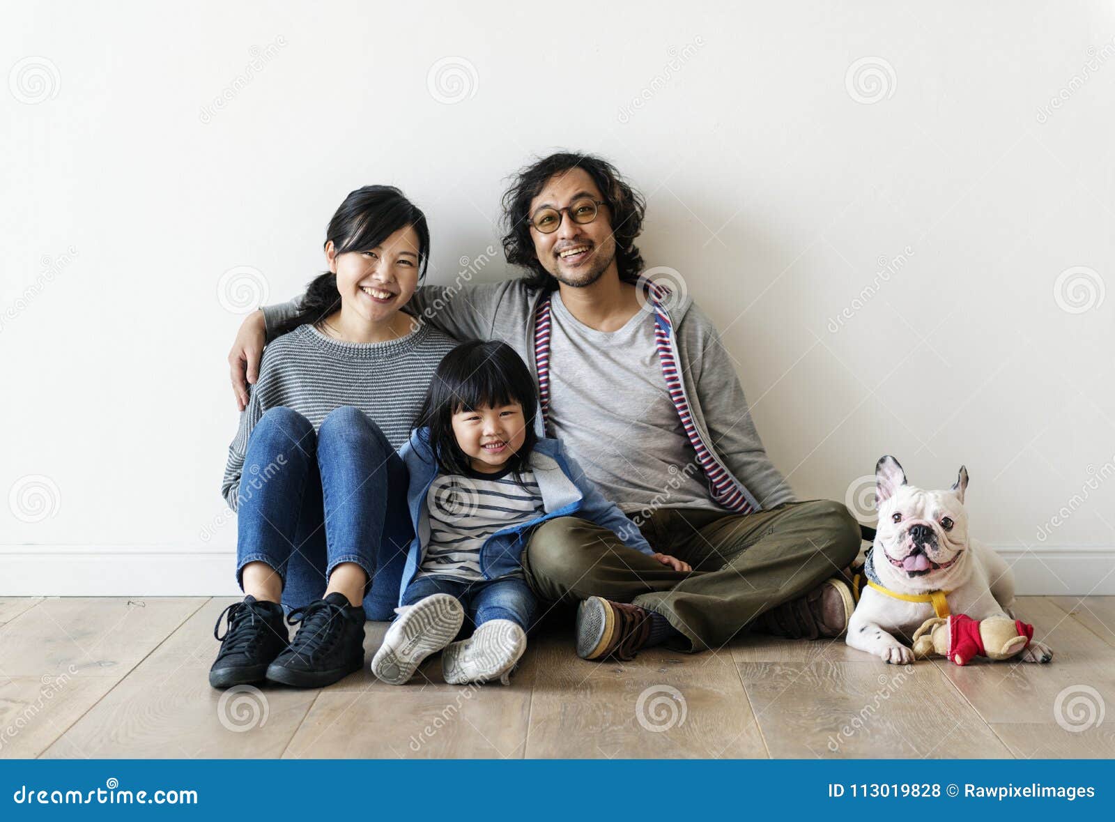asian family buying new house