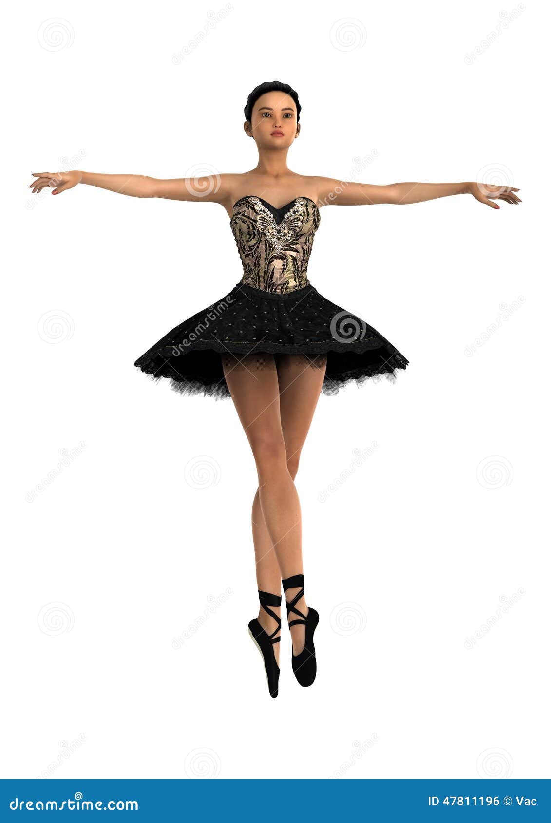 Asian Female Ballet Dancer stock illustration. Illustration of