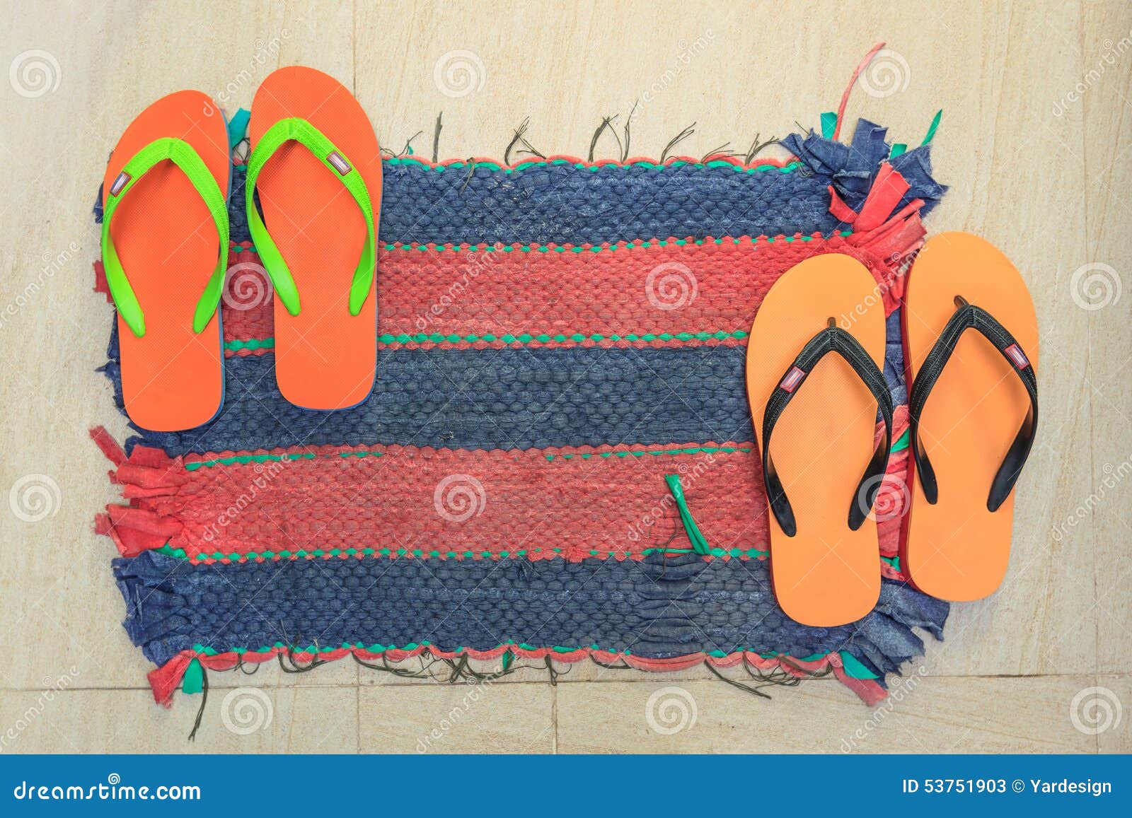 Asian Floor Mat with Flip Flops on it Stock Image Image of clean