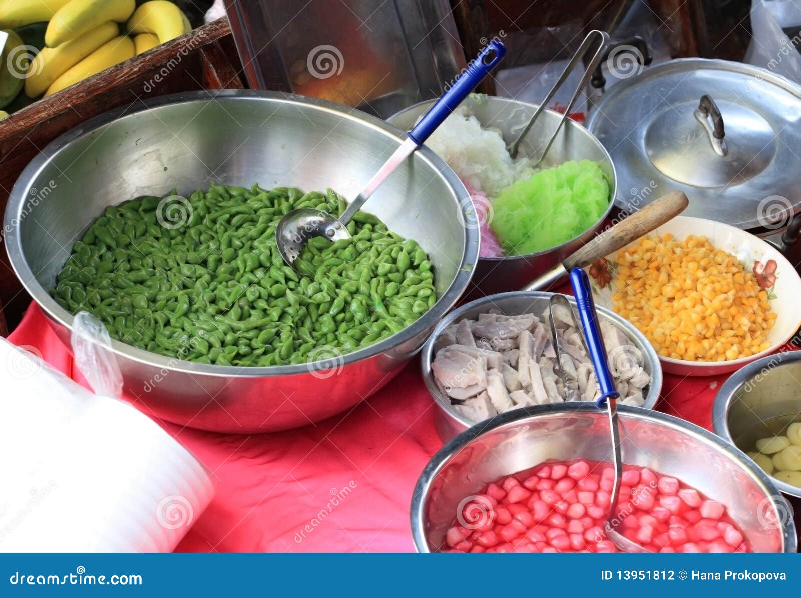 Asian food at market stock photo. Image of dishes, bowls - 13951812