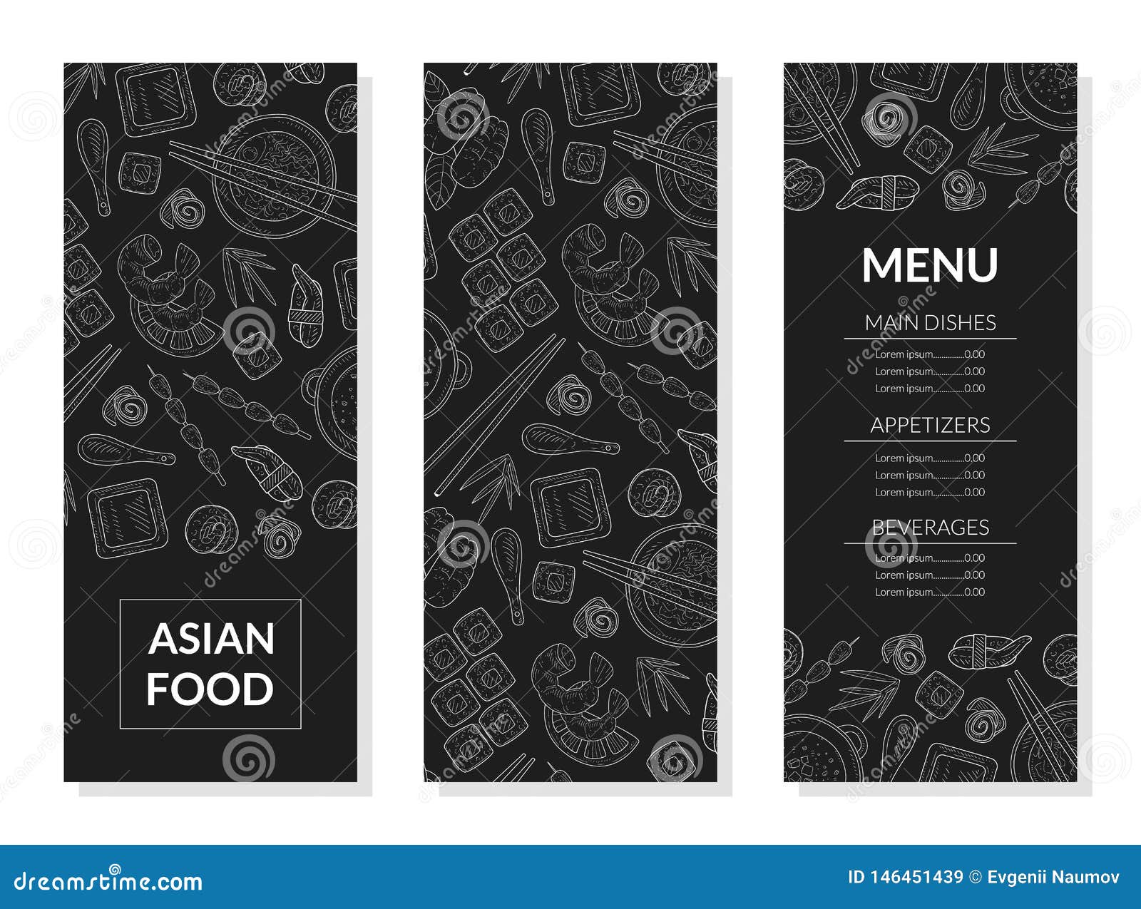 Asian Food Menu Template, Main Dishes, Appetizers, Beverages of Throughout Asian Restaurant Menu Template