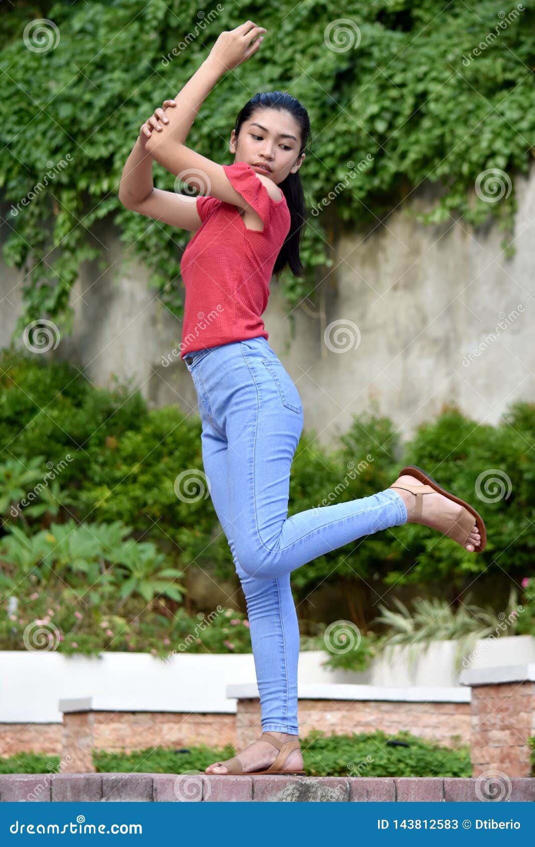 An Asian Girl Dancing Stock Image Image Of Dance Pretty 143812583