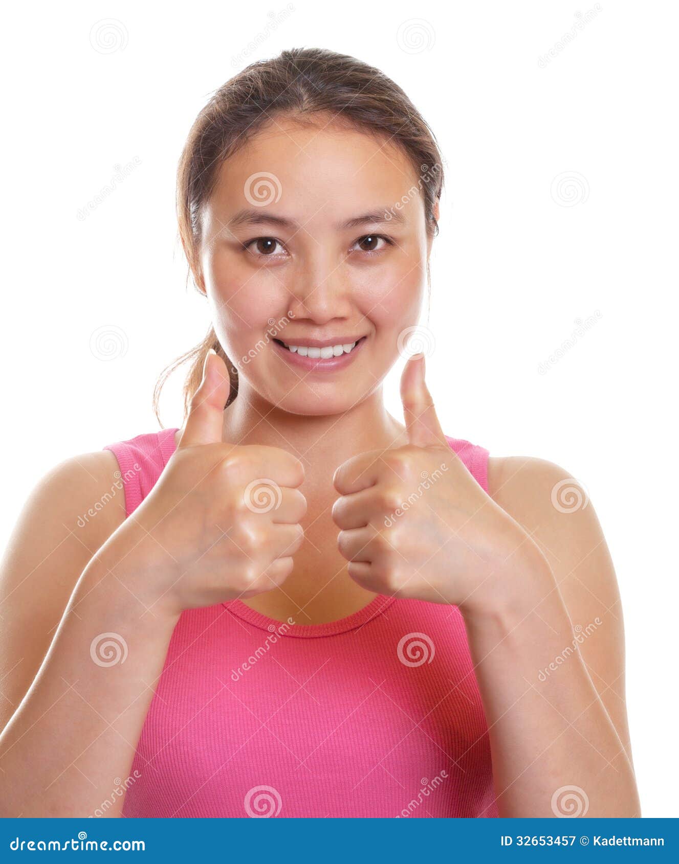 thumbs Asian girl