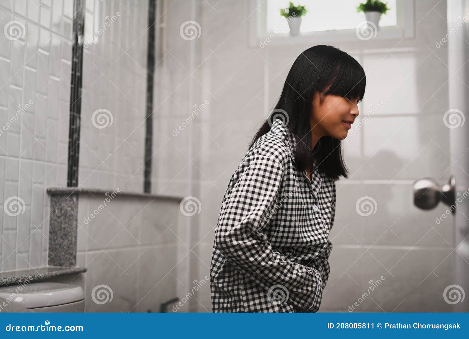 Girl Pooping Toilet