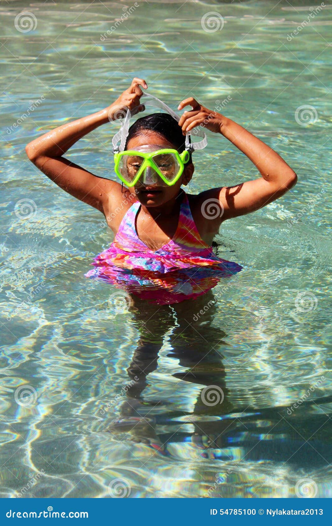 Asian girl swimming stock photo. Image of skin, goggles 54785100