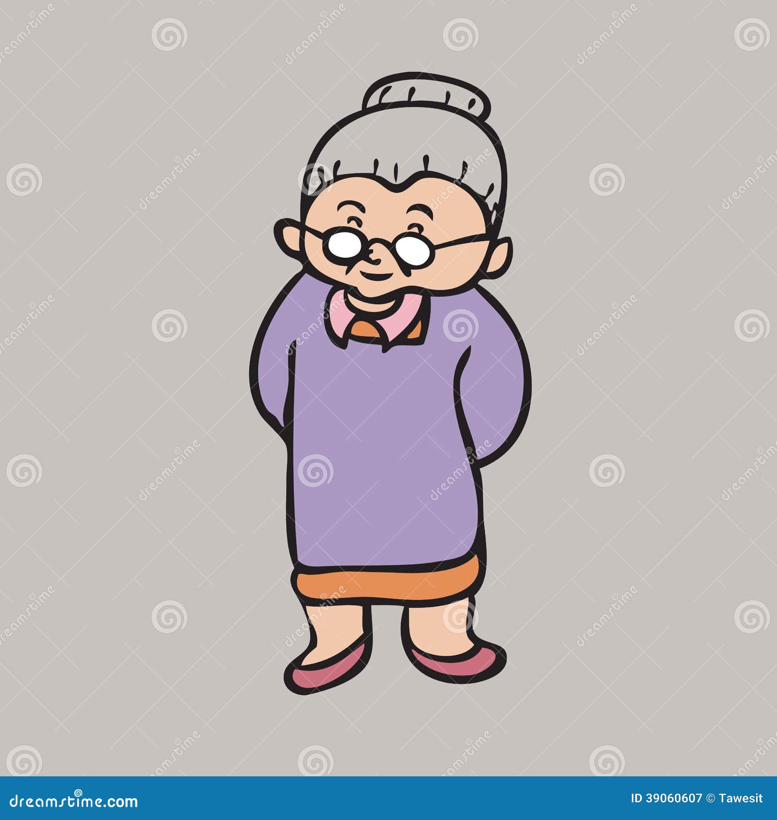 Asian Grand Ma Stock Illustration - Image: 39060607