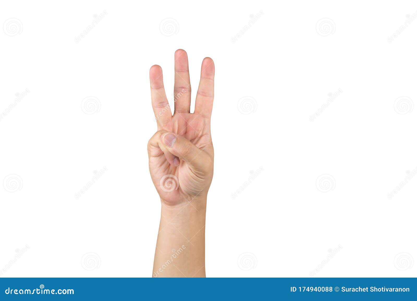 140 Isolated Hand Shows Number Three Stock Photos - Free & Royalty
