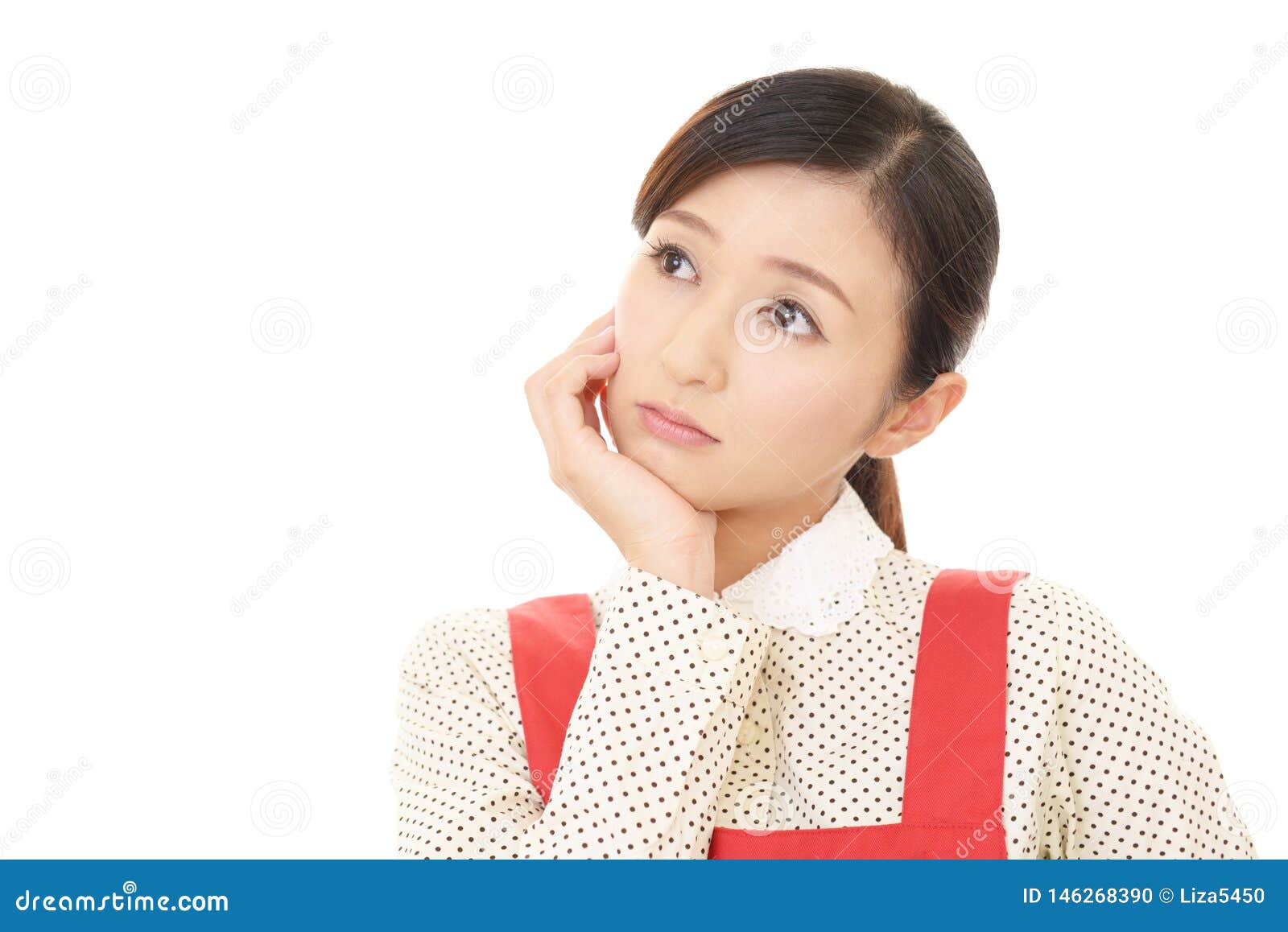 Asian Housewife Who Is Worried Stock Photo Image Of Beautiful