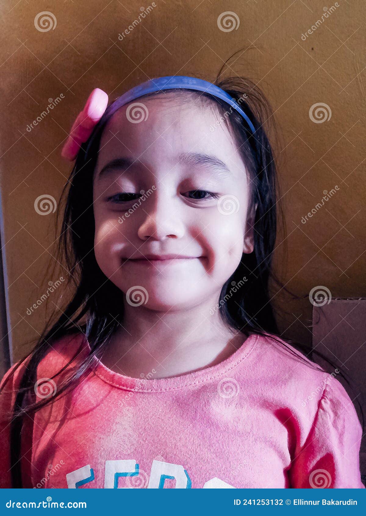 Asian Little Girl with Dimple on Face is Smiling Stock Photo - Image of ...