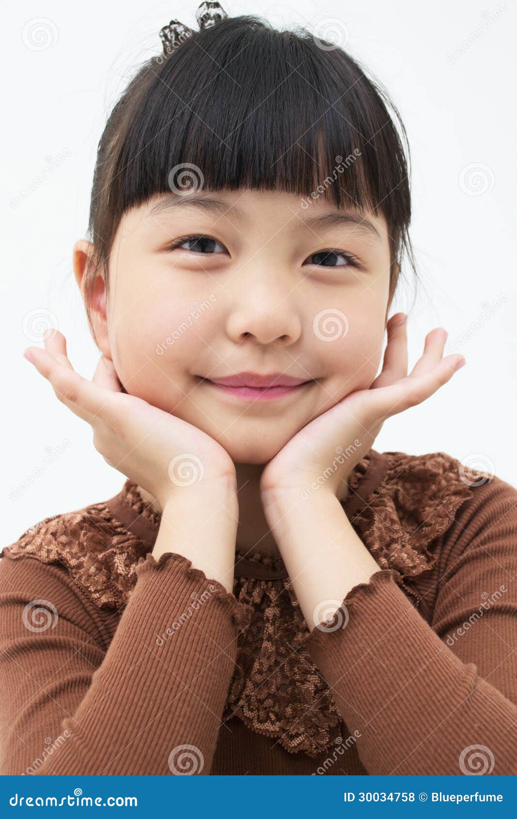 Asian Girl s portrait stock photo. Image of cute, asian - 30034758