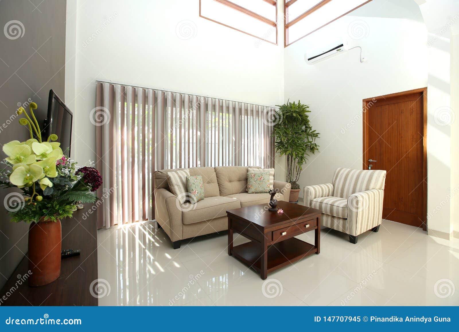 Living Room In Modern House With The Modern Furniture Stock Image Image Of Modern