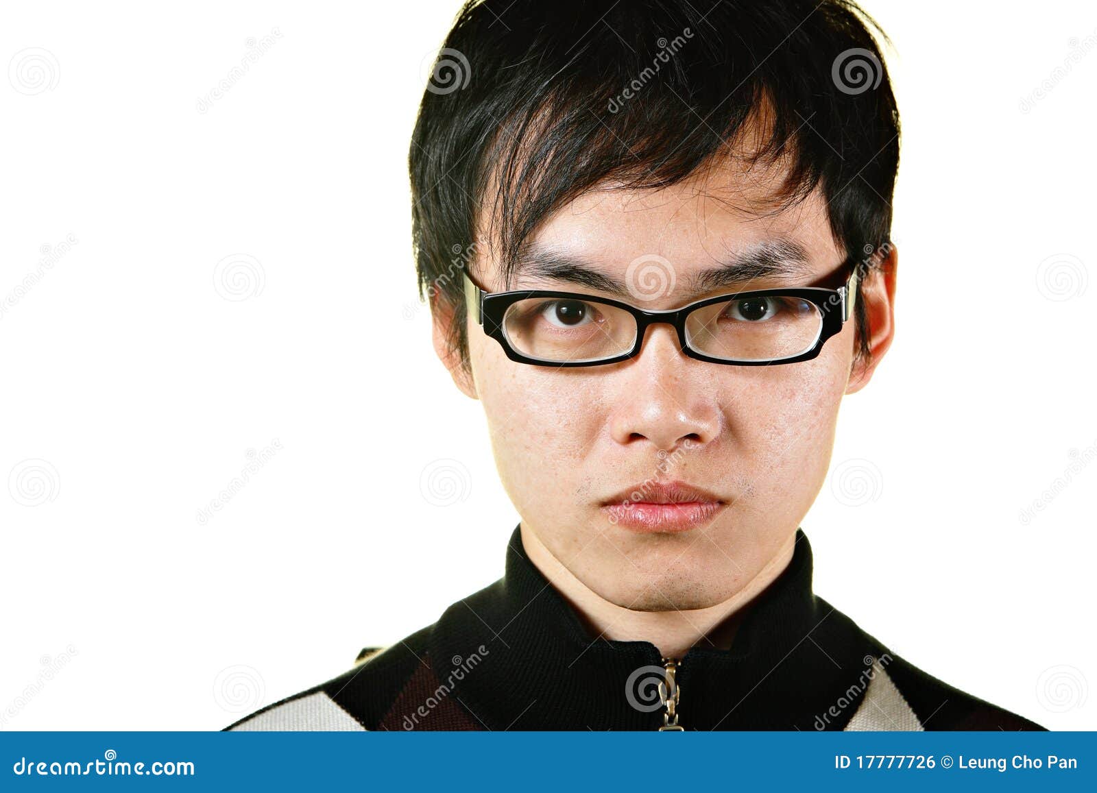 Closeup Young Asian Man Face Isolated On White Stock Photo, Picture and Royalty Free Image. Image 35114971.