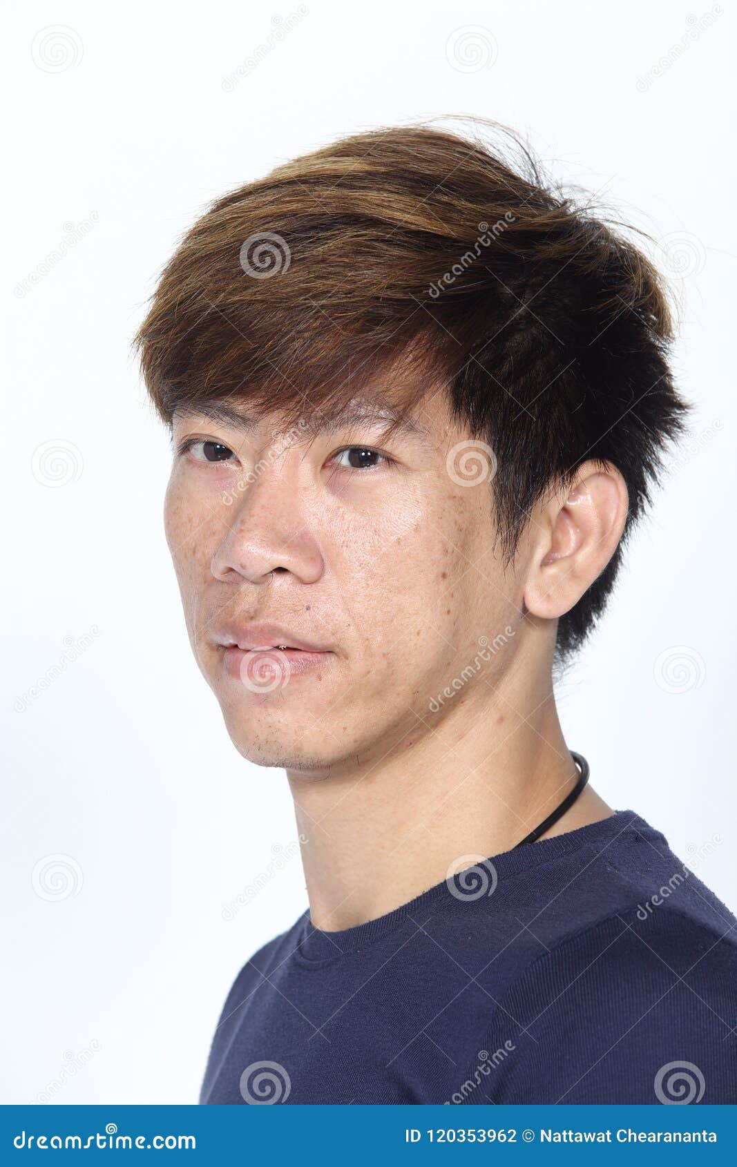 Asian Man before Applying Make Up Hair Style. No Retouch, Fresh Stock Photo  - Image of hairstyle, face: 120353962