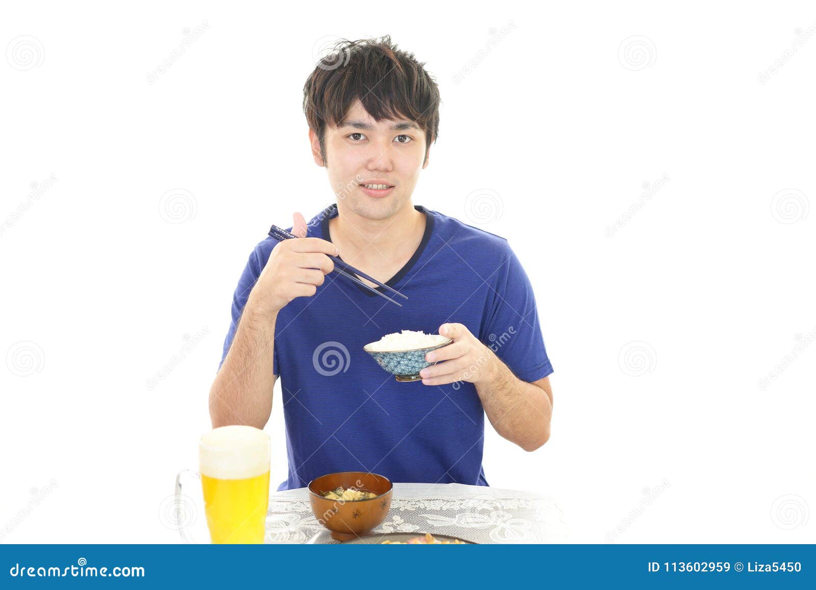 Man eating meals stock image. Image of eating, cuisine - 113602959