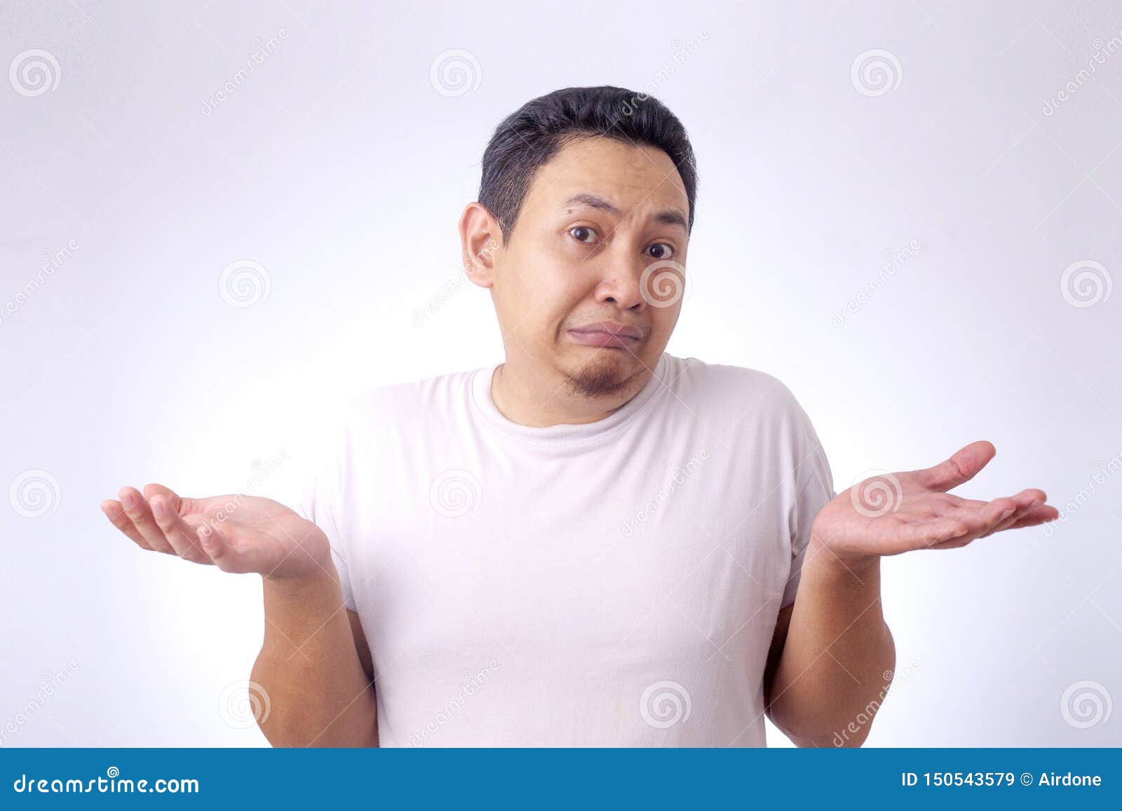 Asian Man Shrug Shoulder I Don& X27;t Know Gesture Stock Image - Image of  malaysian, choose: 150543579