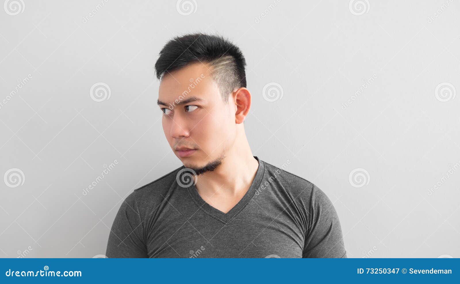 Asian Man Playing Mobile Game Seriously Stock Photo by ©sevendeman