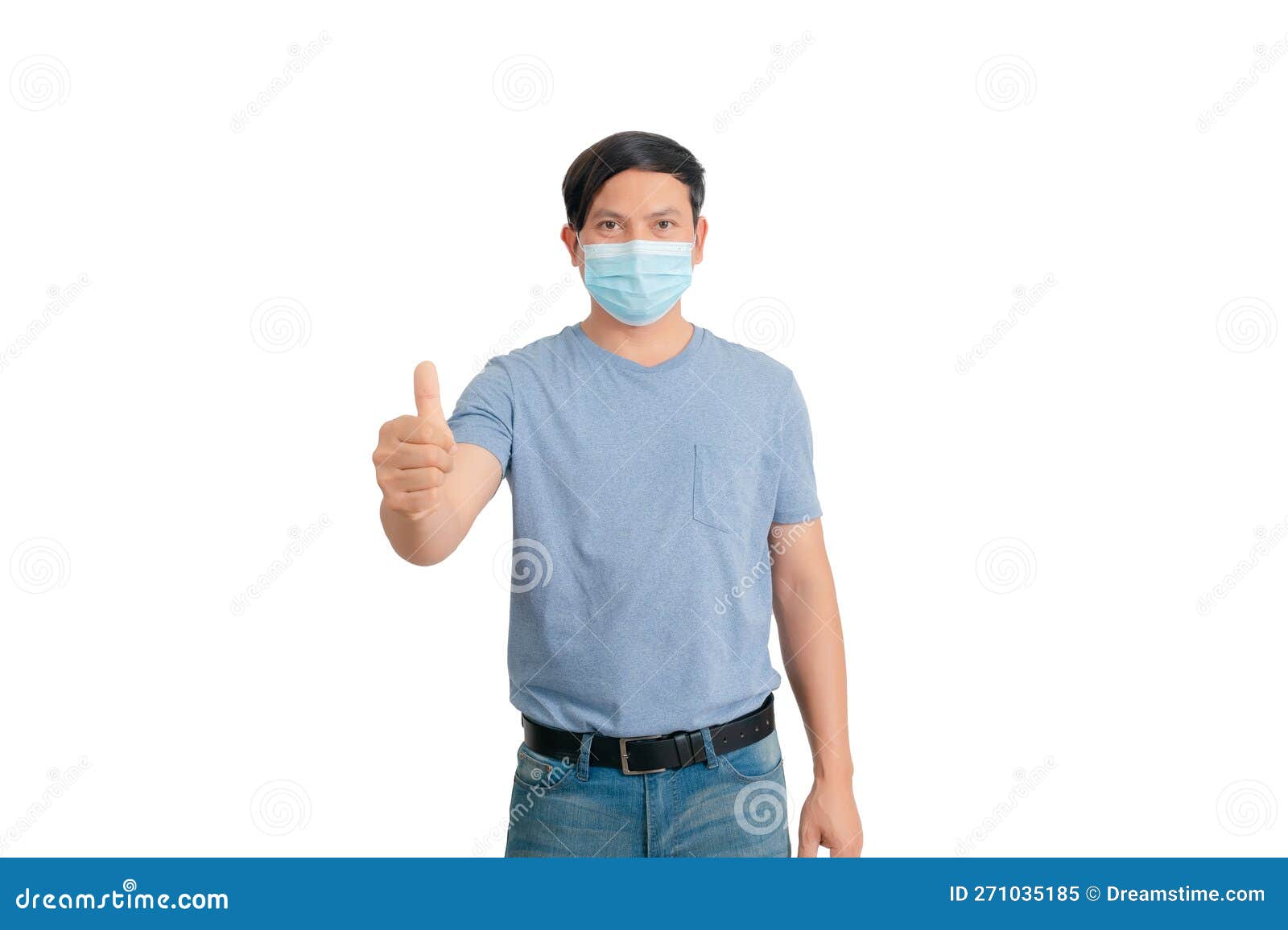 Asian Man Wearing a Mass Gesture Stock Image - Image of prevention ...