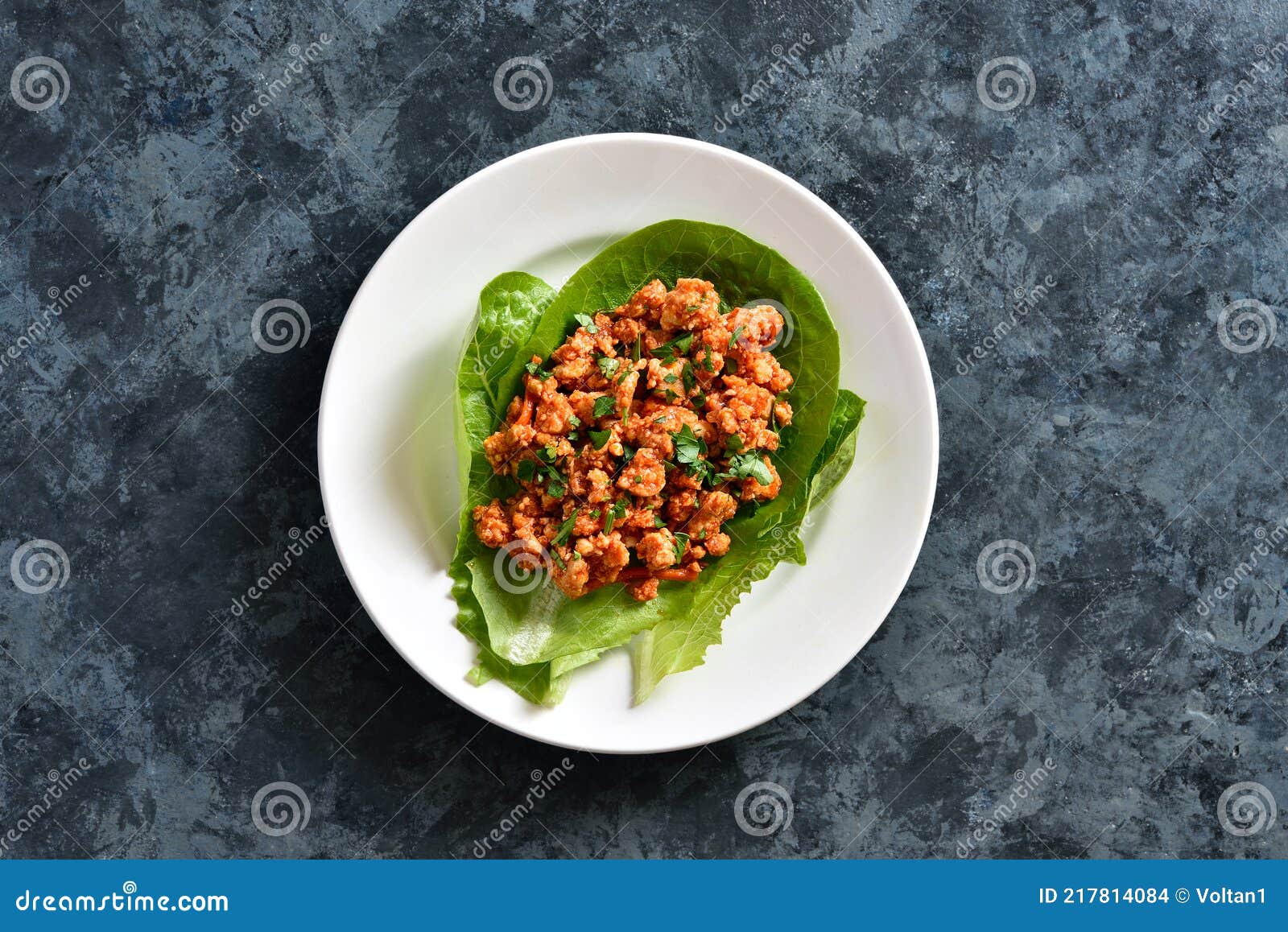 Asian Minced Meat Lettuce Wraps Stock Photo Image of appetizer