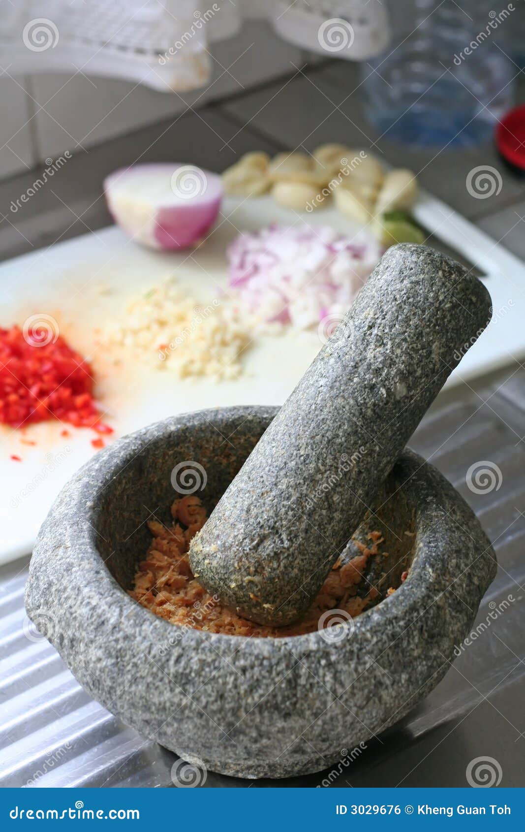 Asian mortar stock photo. Image of smashing, macro, cinnamon 3029676