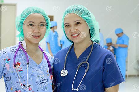 Asian nurses stock image. Image of happy, illness, stethoscope - 10565113