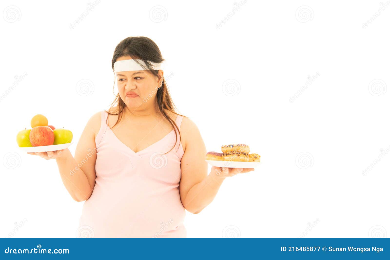 Asian Obese Women Are Overweight Stock Image Image Of Shape Heavy 216485877