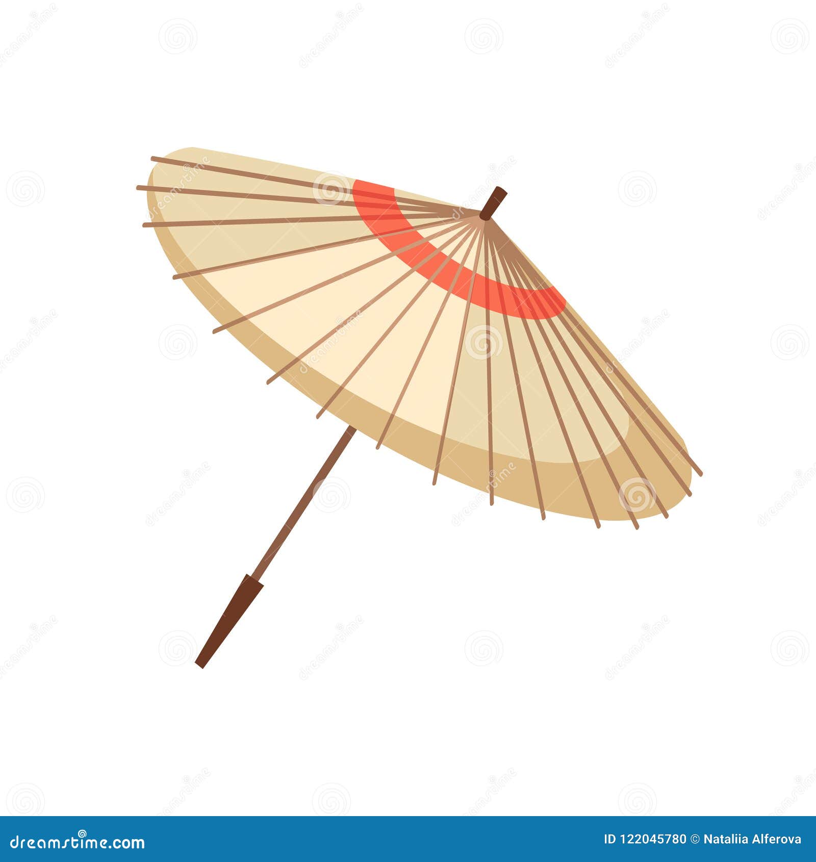 Asian Oriental Traditional Umbrella Light Beige Japan Geisha Symbol ...