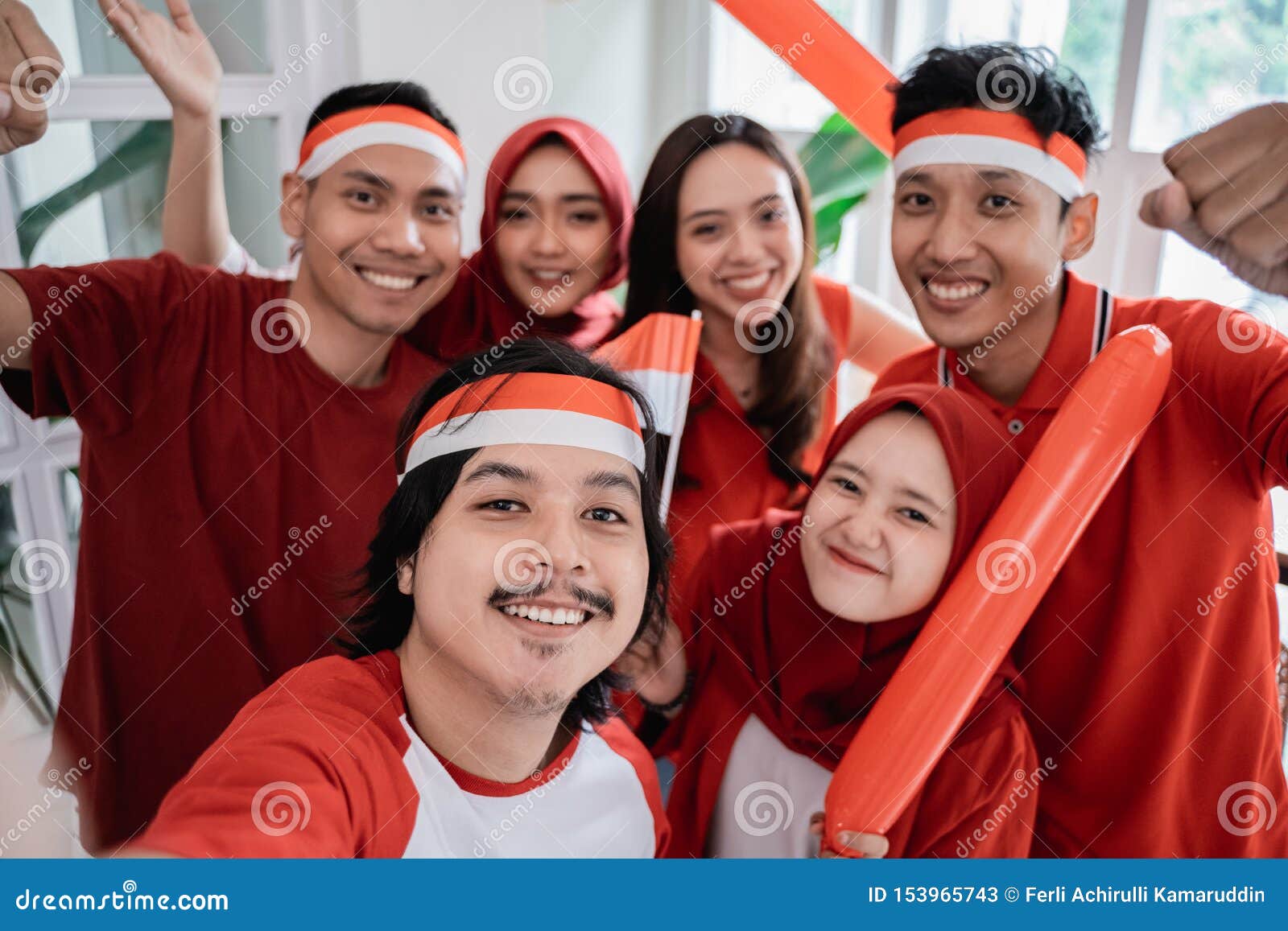 Asian People Celebrating Indonesia Independence Day Stock Image - Image