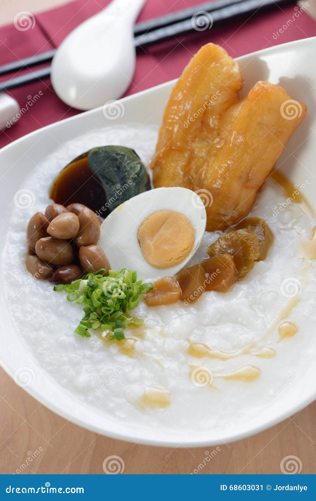 Asian porridge breakfast stock image. Image of ough, chopsticks 68603031