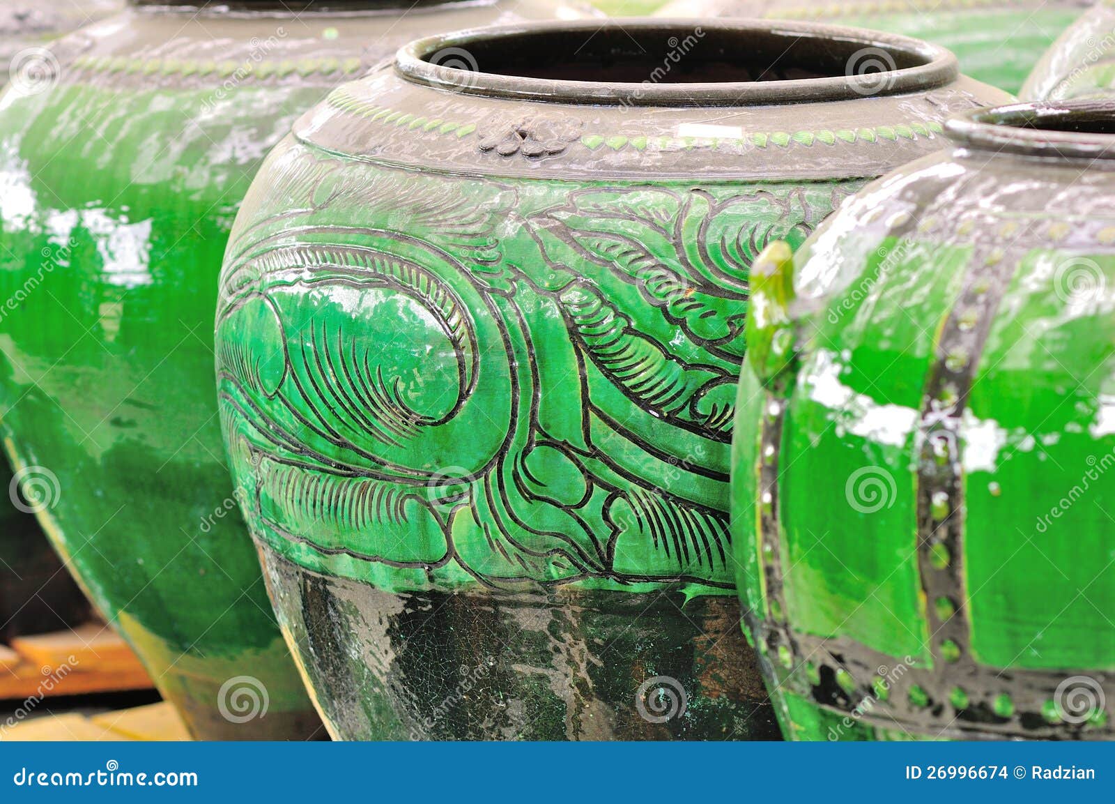 Asian pottery stock photo. Image of crafts, cushion, container 26996674