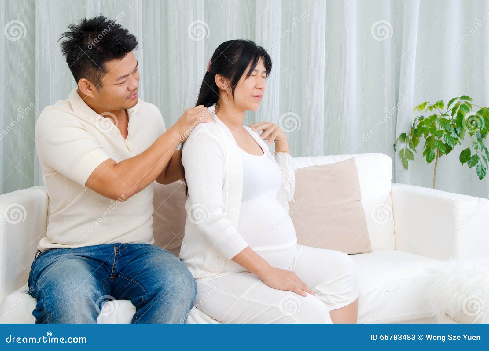 Asian Pregnant Couple Stock Image Image Of Belly Husban