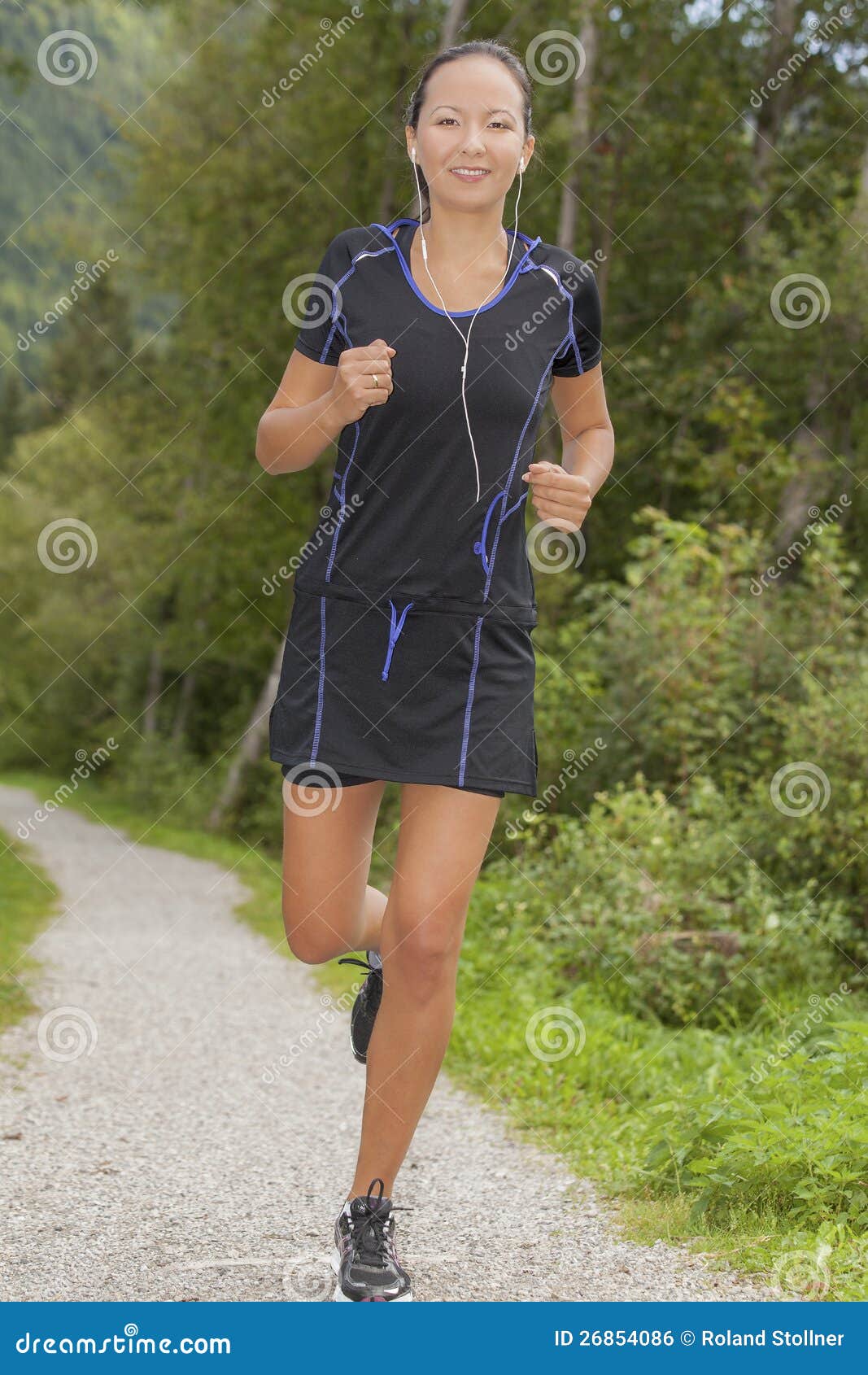Asian runner stock photo. Image of portrait, forest, lifestyle 26854086