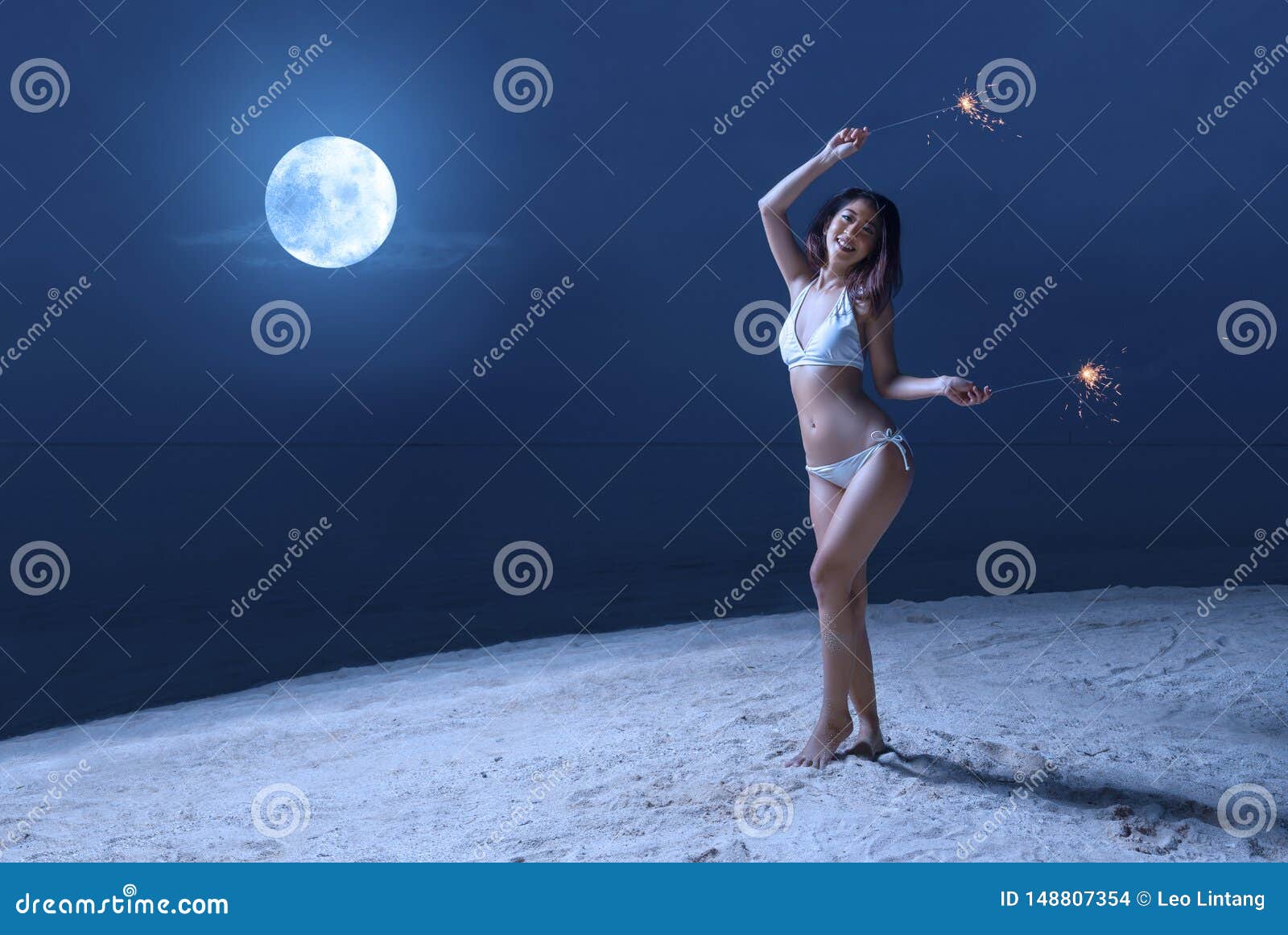 Sexy girl in night