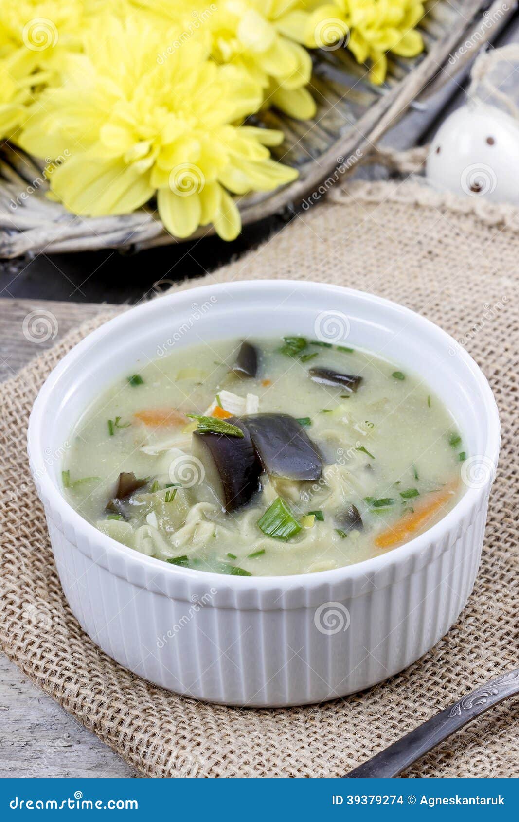 Asian Soup with Chicken and Coconut Milk Stock Photo Image of jeut