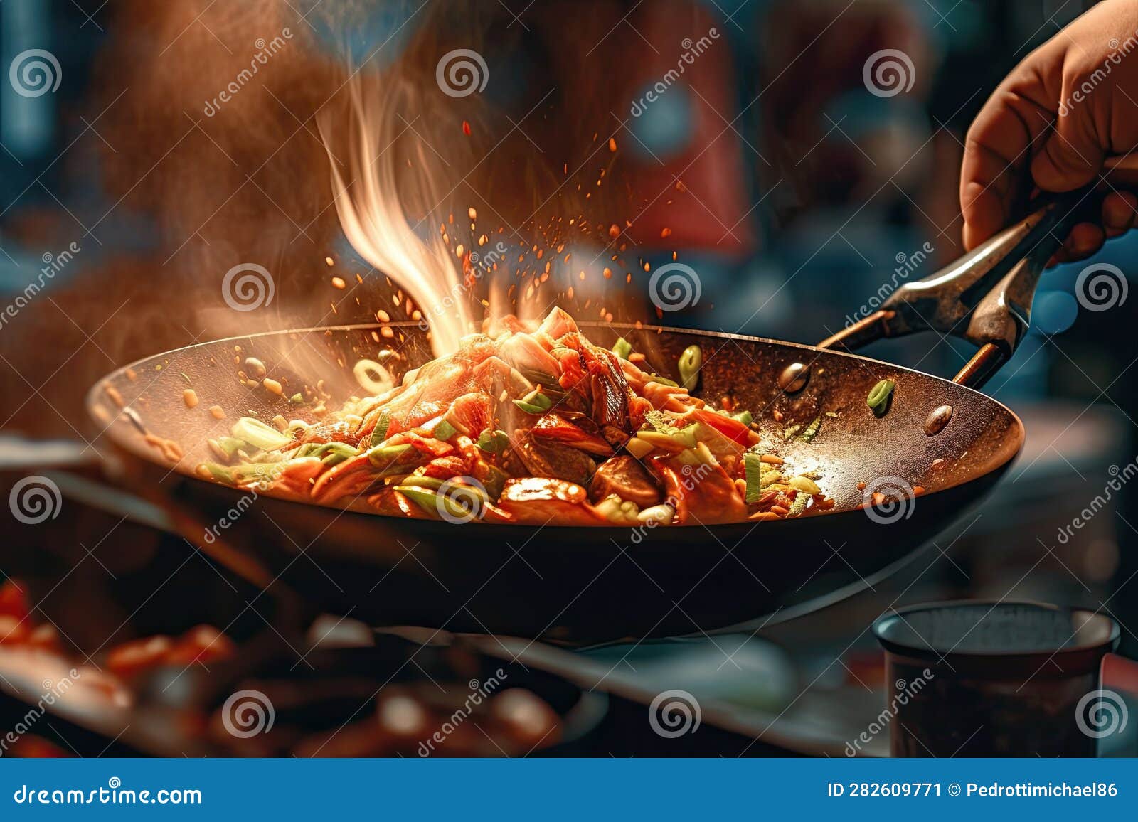 Asian Street Food stock illustration. Illustration of cooking - 282609771