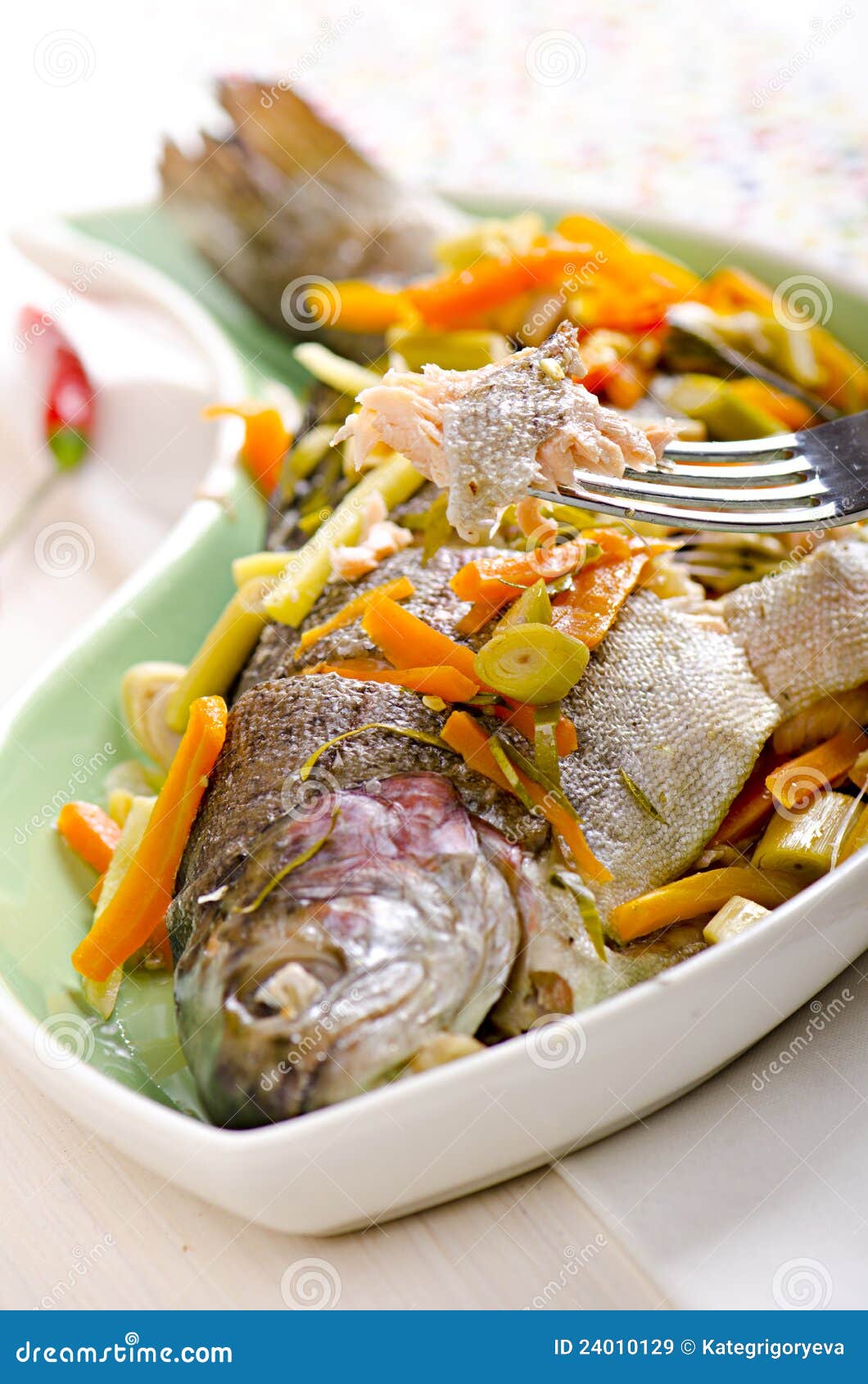 Steam fish with vegetables фото 66