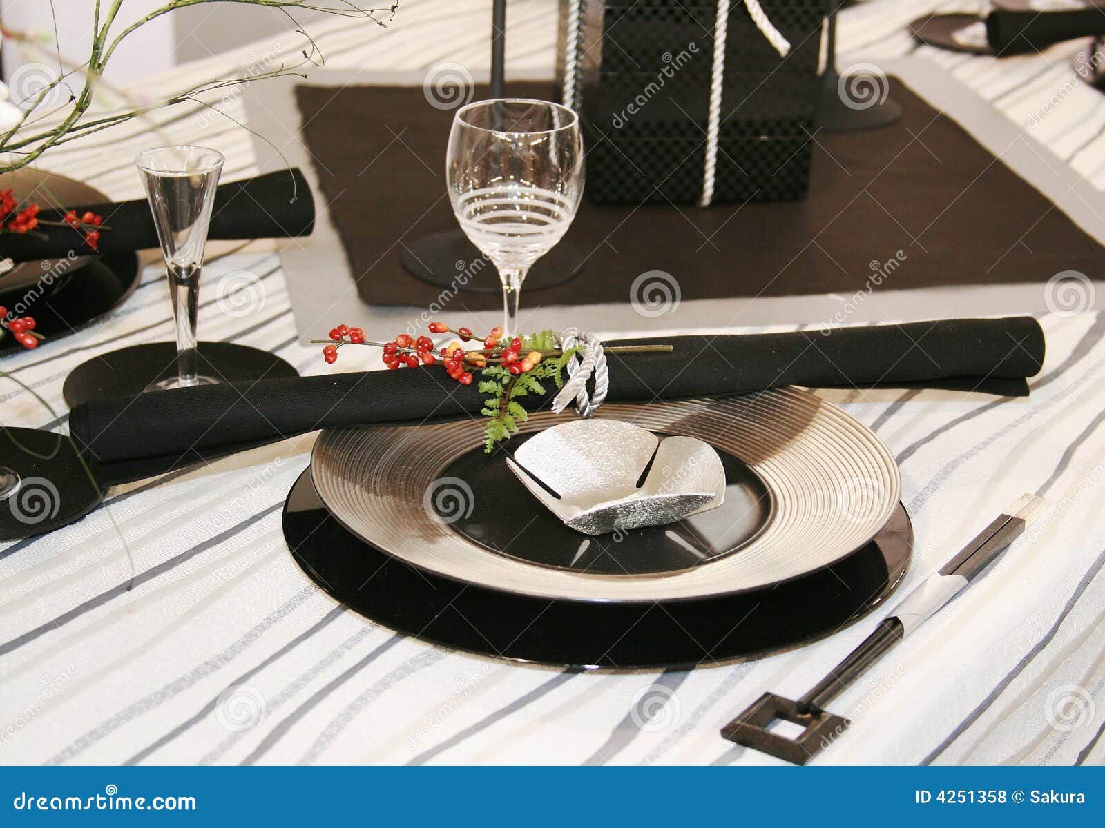 Asian table setting stock photo. Image of elegance, japan - 4251358