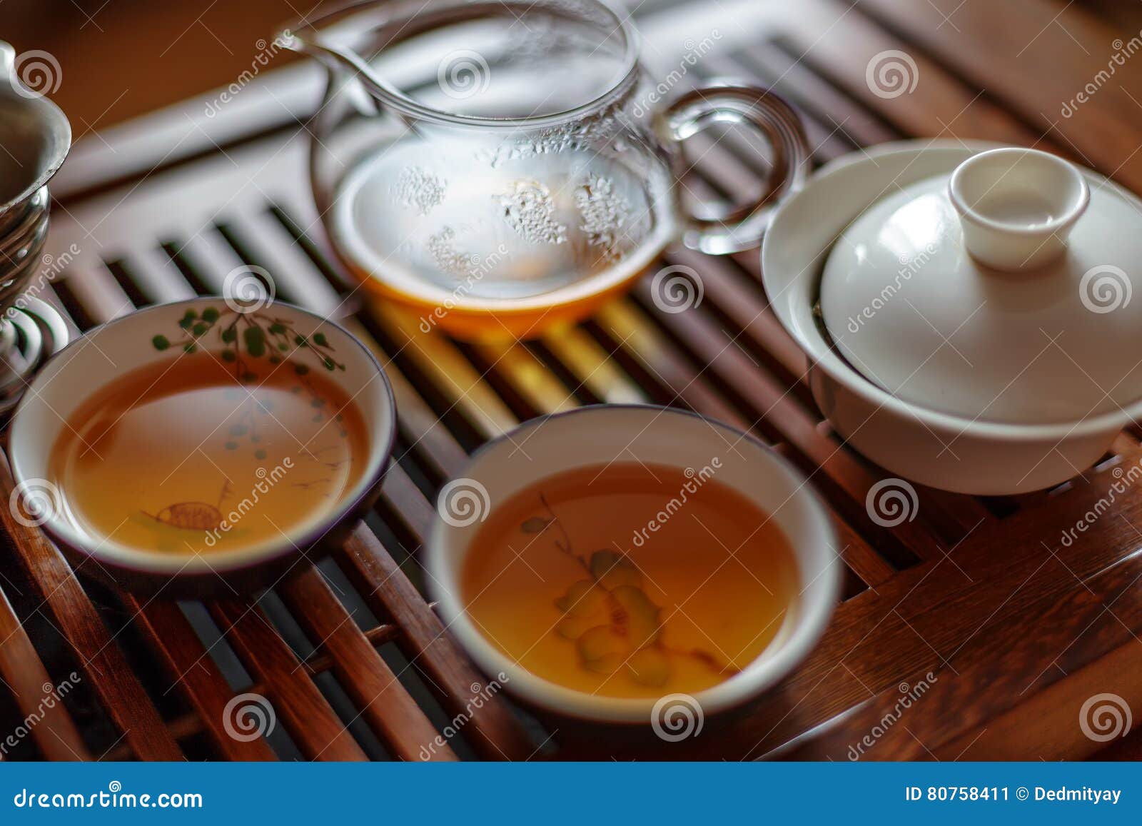 Asian Tea Set On Wooden Table. Tea Board, Tea-Table. Asian Traditional  Culture Stock Image - Image Of Oriental, Floor: 80758411