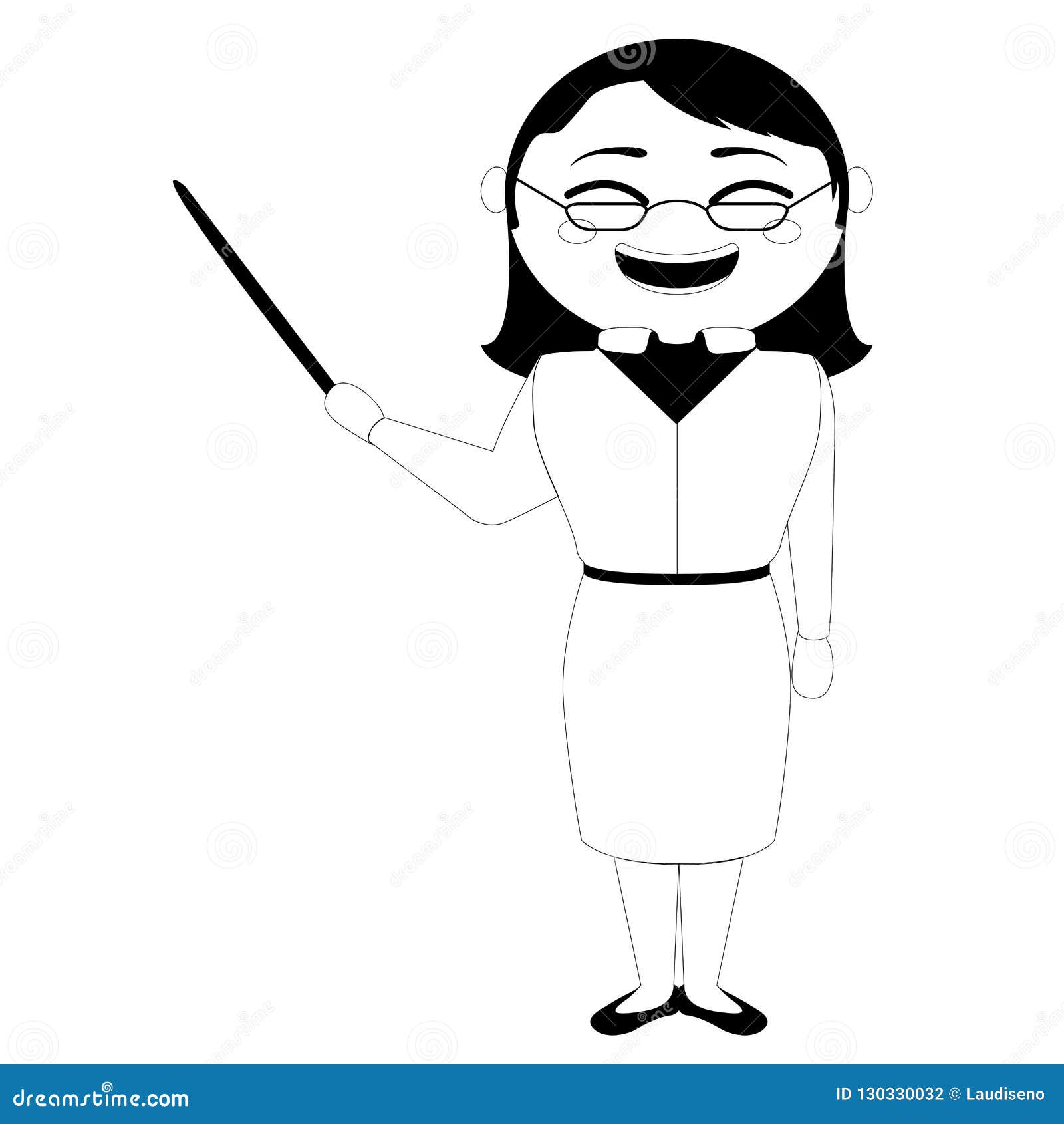 Asian Teacher Cartoon Character Stock Vector - Illustration of cartoon,  clipart: 130330032
