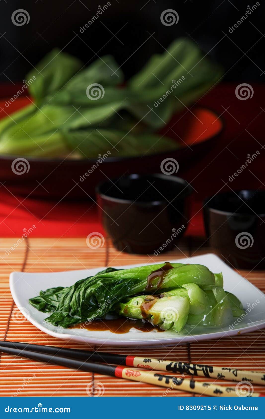 Asian Vegetables with Oyster Sauce Stock Image - Image of dish, culture