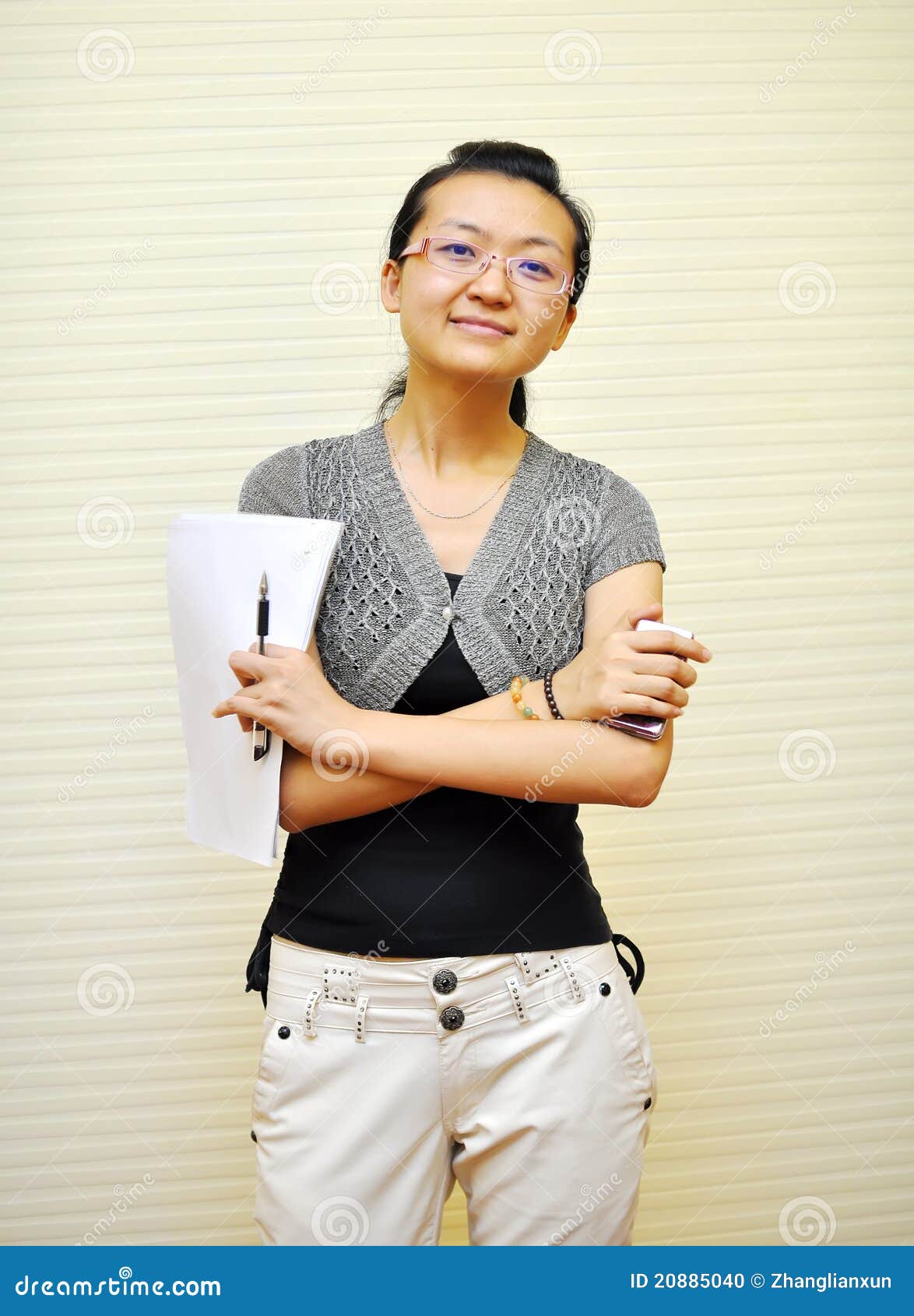Asian whitecollar woman stock photo. Image of asian 20885040