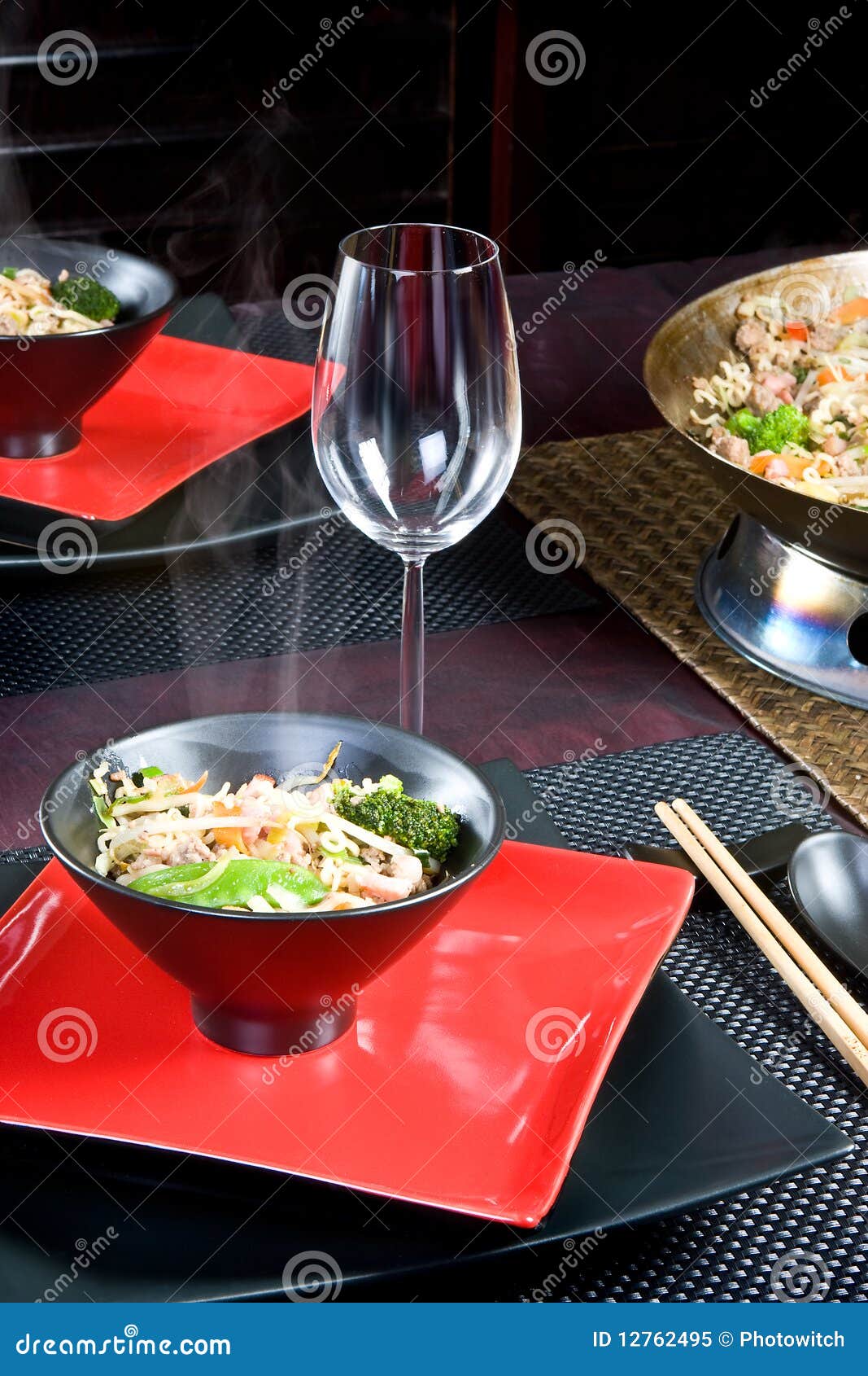 Asian wok stock image. Image of dish, cuisine, lunch 12762495