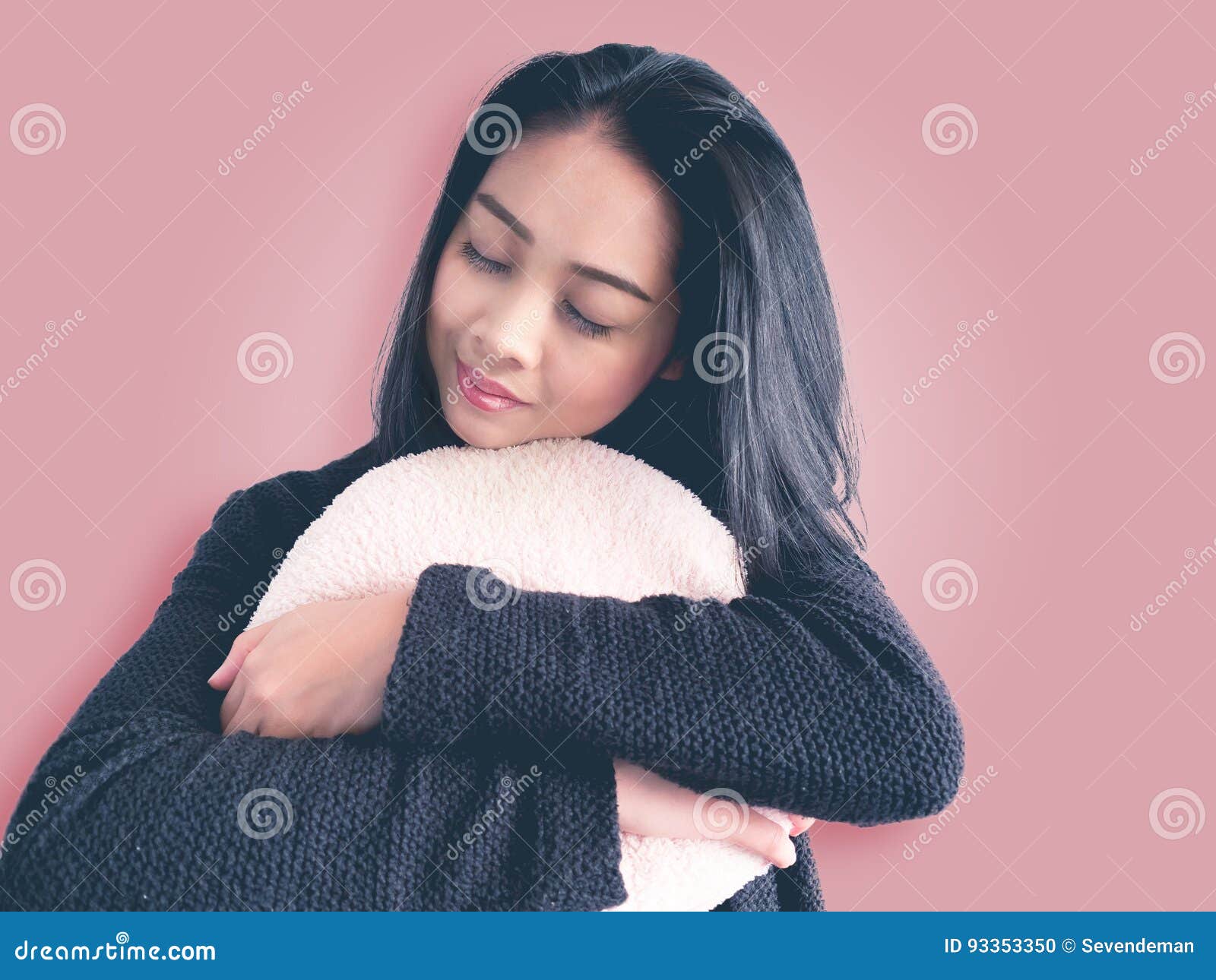 Woman Feels Cold and Miss Her Lover. Stock Photo - Image of fine ...